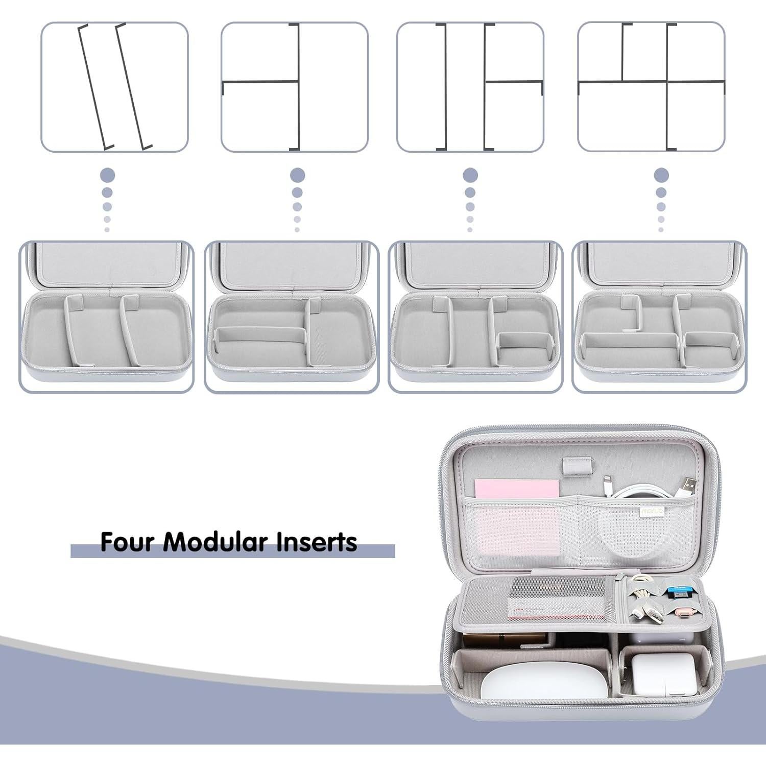 Funda Organizador Electrónico MOSISO Gris 25x16cm 4 Insertos