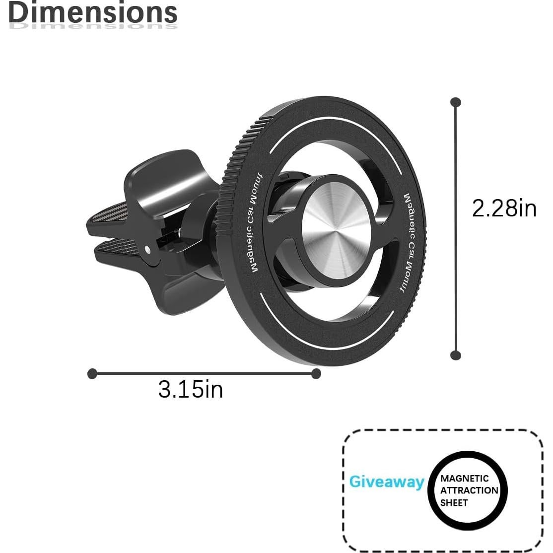 Soporte Magnético para Teléfono de Coche Sandfren 360° Ajustable