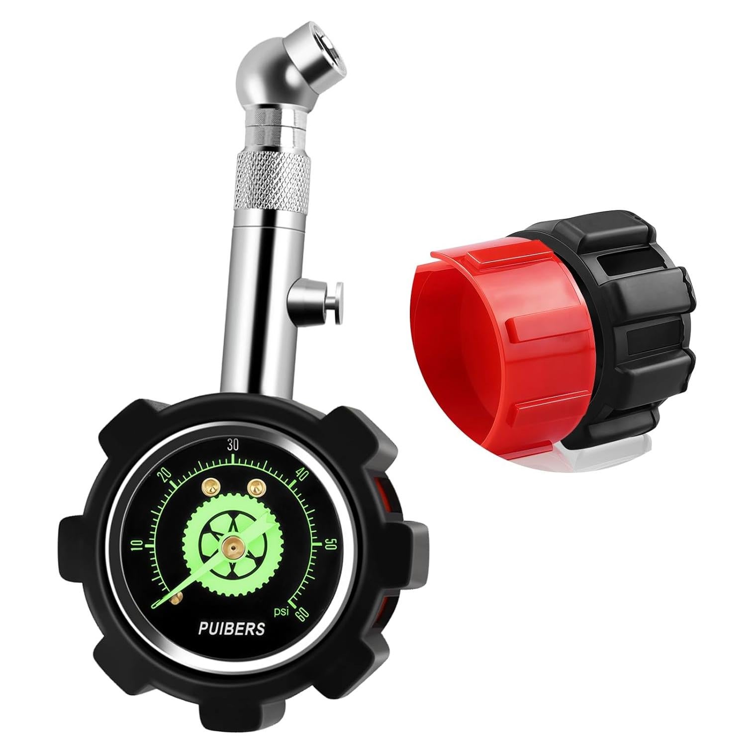 Manómetro de Neumáticos PUIBERS 60 PSI con Dial Brillante