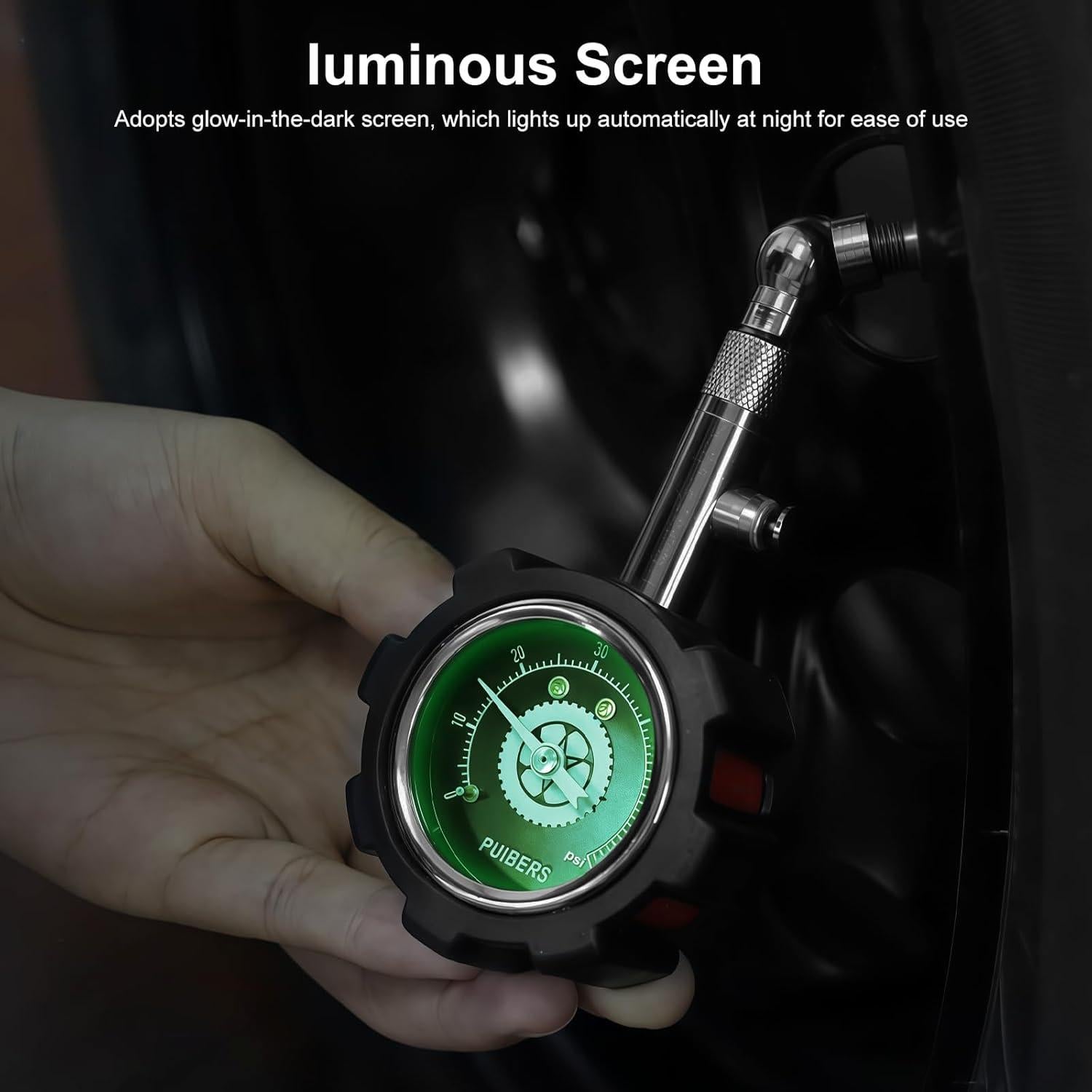 Manómetro de Neumáticos PUIBERS 60 PSI con Dial Brillante