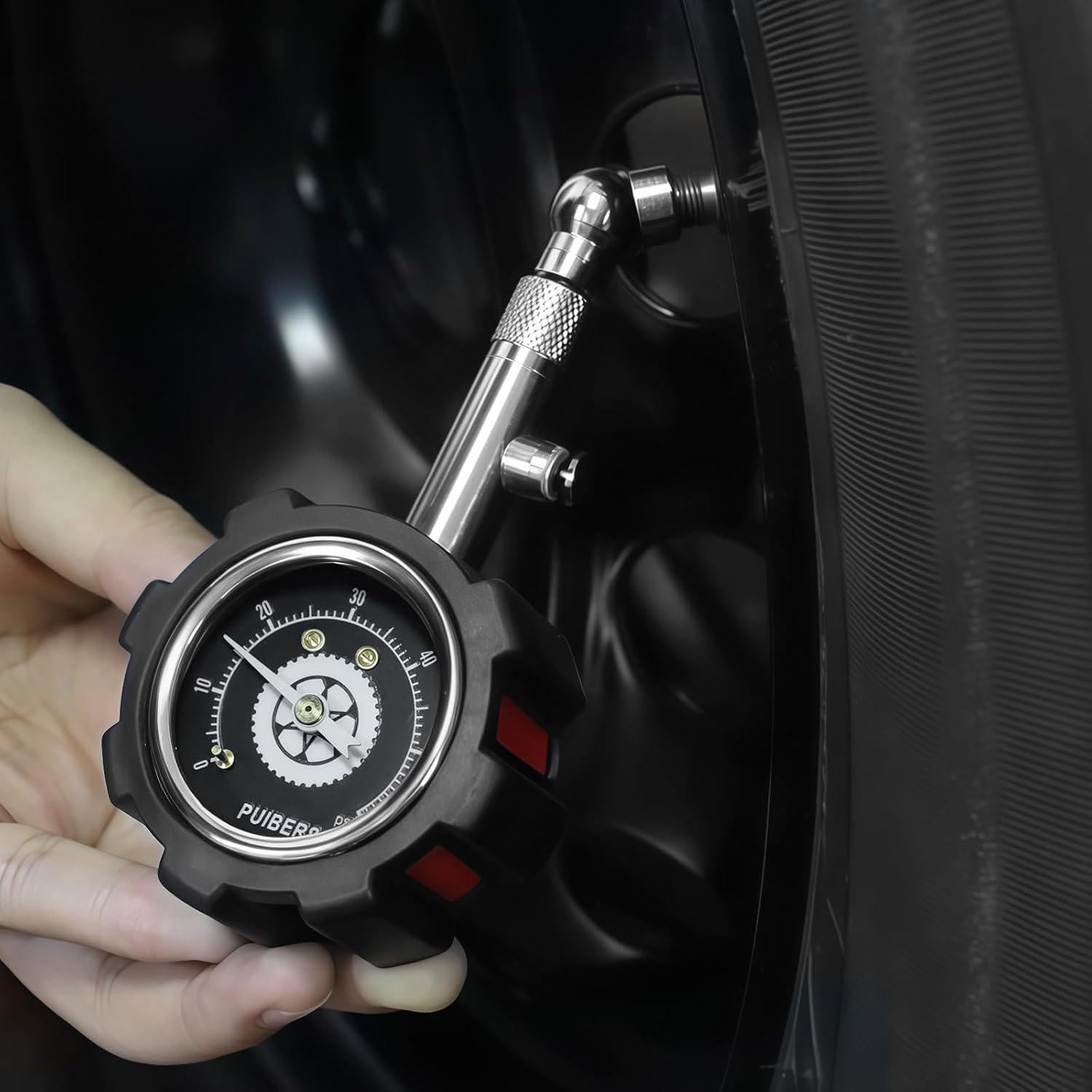 Manómetro de Neumáticos PUIBERS 60 PSI con Dial Brillante