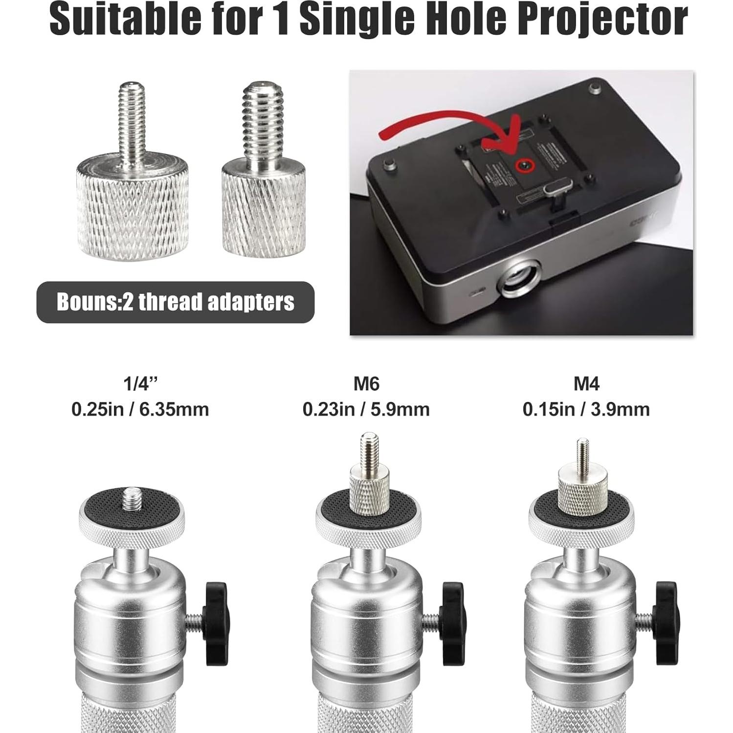 Soporte de Proyector de Techo Ajustable 2-Be-Best Plata 41-65cm