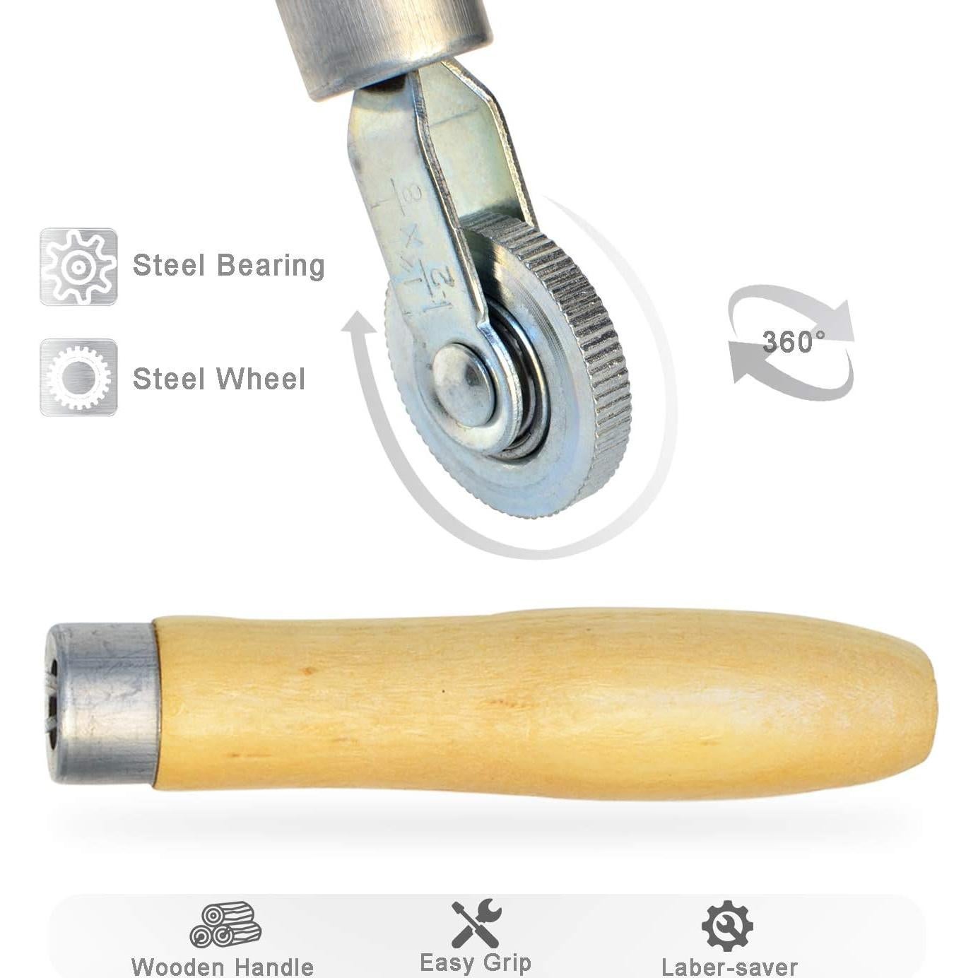 Rodillo de Parche para Neumáticos ITEQ 6mm Mango de Madera