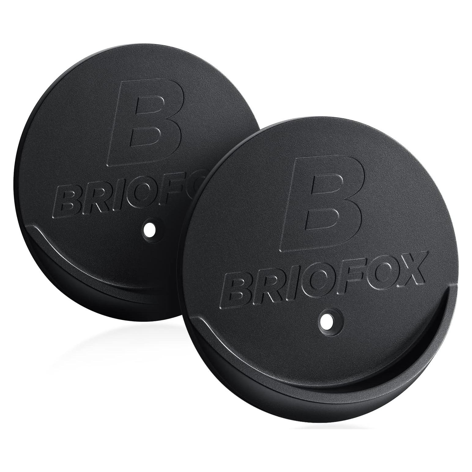 Soporte para Barra de Cortina de Ducha BRIOFOX Negro 27.2 kg