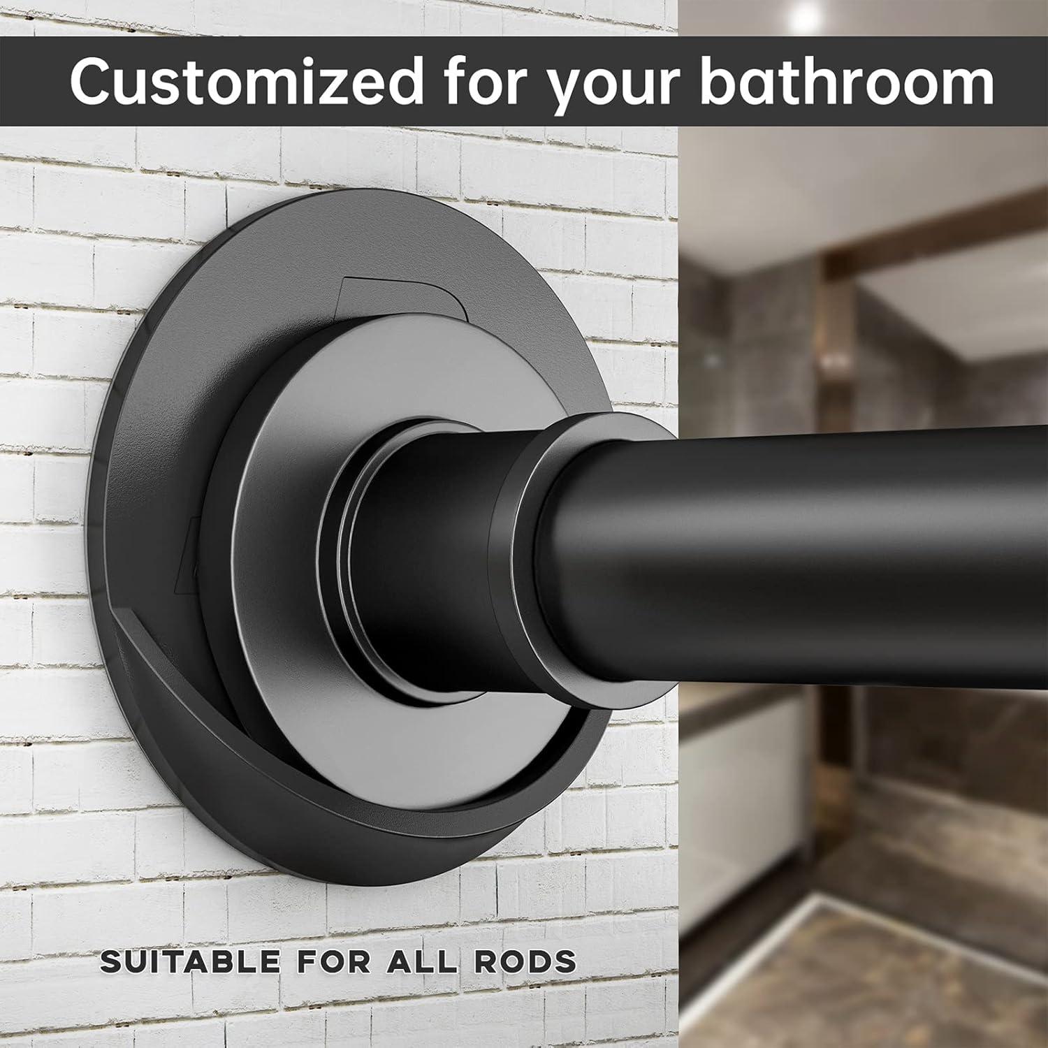 Soporte para Barra de Cortina de Ducha BRIOFOX Negro 27.2 kg