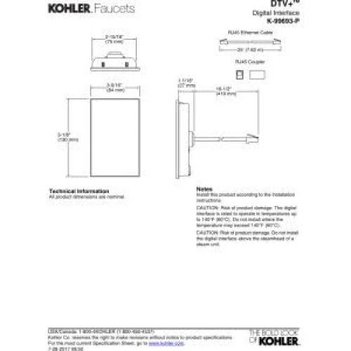 Interfaz Digital de Ducha Táctil KOHLER DTV+ Negro