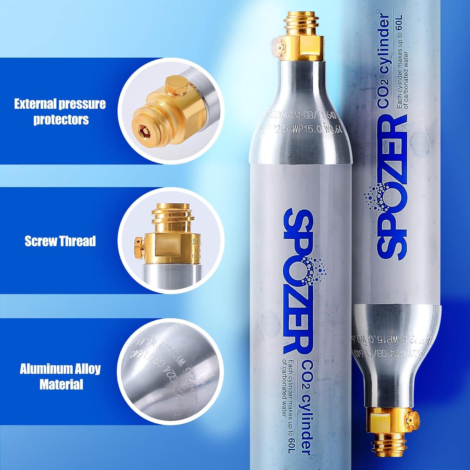 Cilindro de CO2 60L SPOZER para SodaMaker - 2 unidades