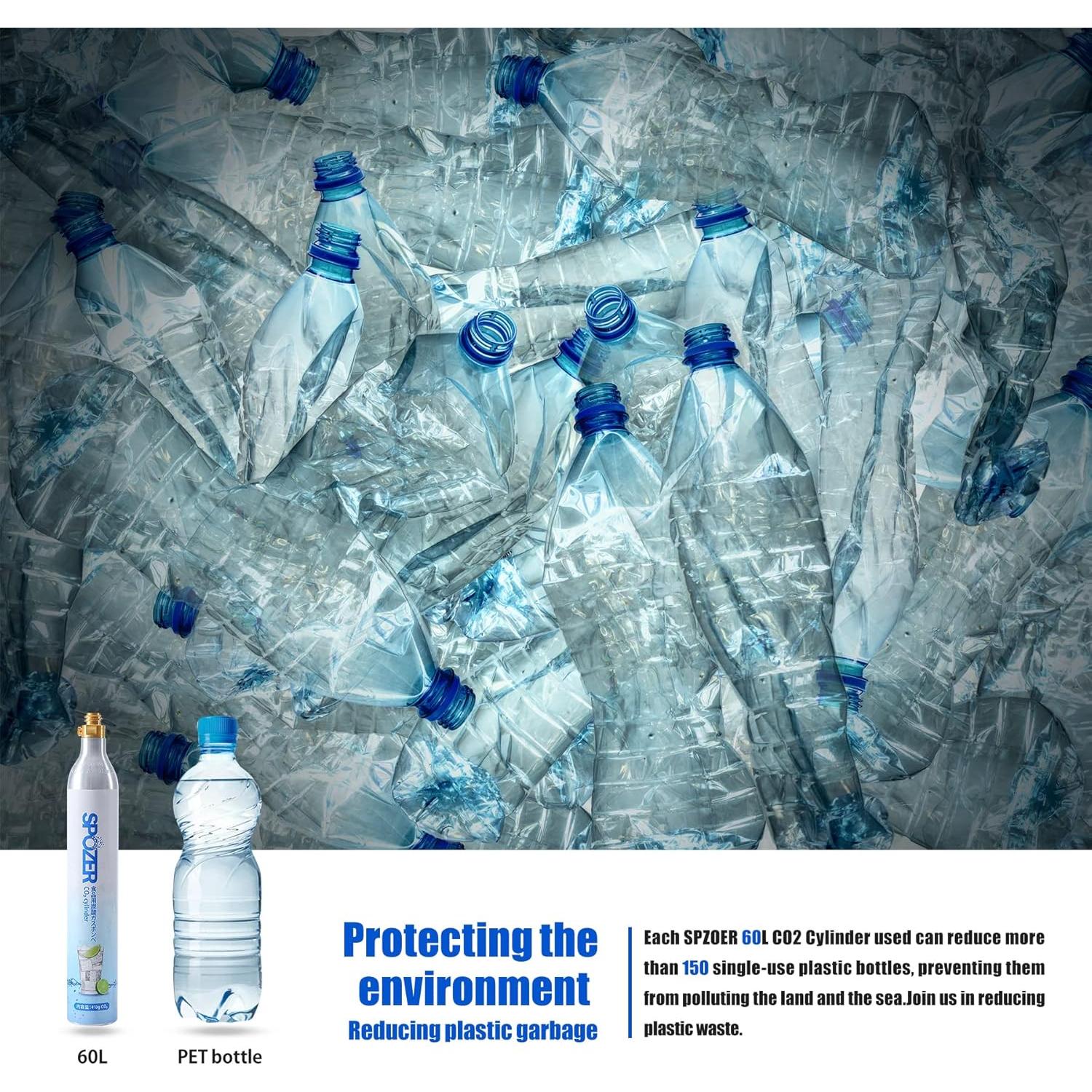 Cilindro de CO2 60L SPOZER para SodaMaker - 2 unidades