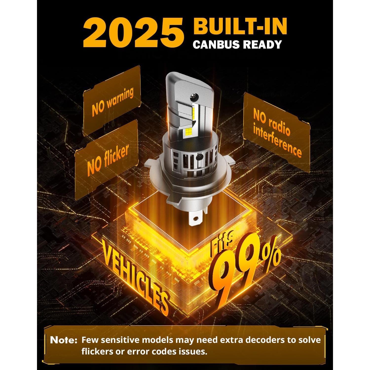 Luces de Niebla Auxbeam H4 Q25 20000 Lúmenes 12V Impermeables