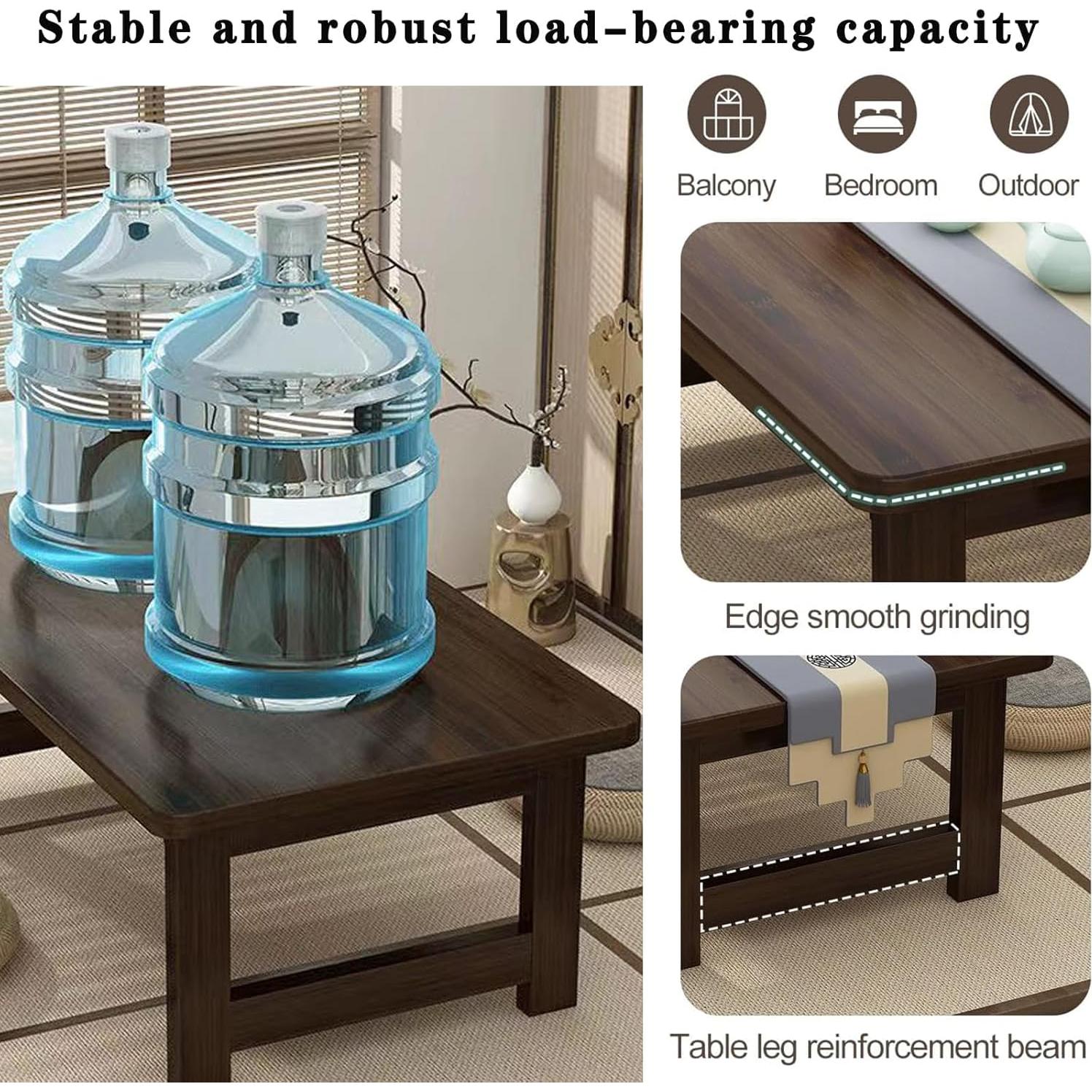 Mesa de Piso Plegable Japonesa YHGSYXL 100x50x35 cm Bambú