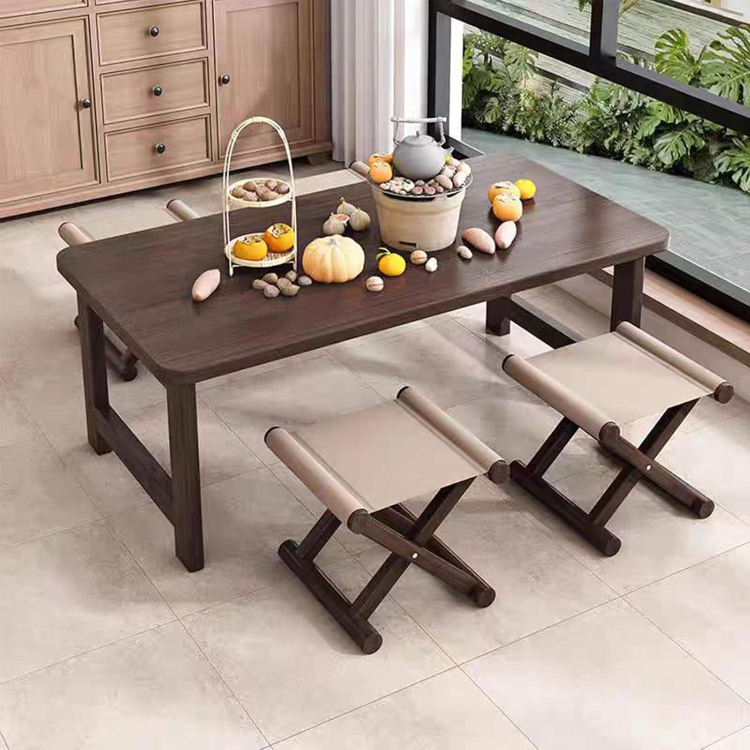 Mesa de Piso Plegable Japonesa YHGSYXL 100x50x35 cm Bambú