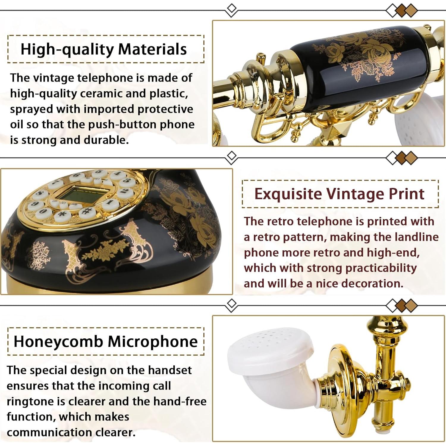 Teléfono Antiguo Retro Sangyn con Pantalla LCD y Cable 0.86kg