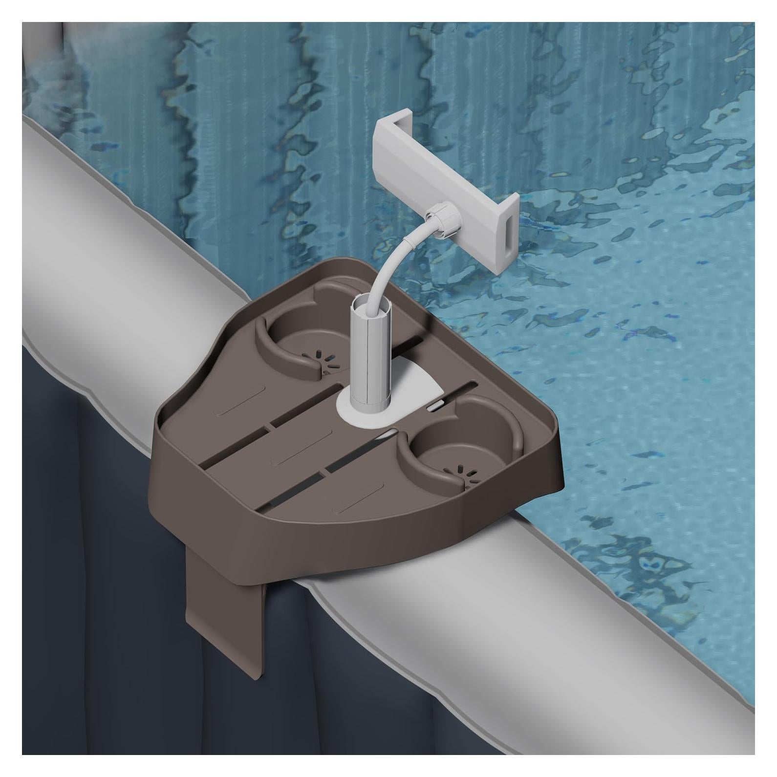 Mesa bandeja ajustable POOLCOMFT para jacuzzi 3 en 1