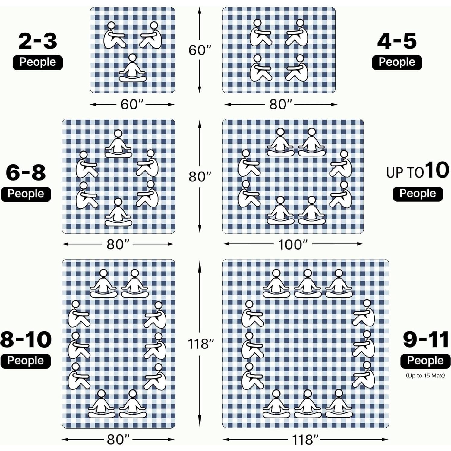 Manta de Picnic Plegable TigeJoy Impermeable 2.03m x 1.52m