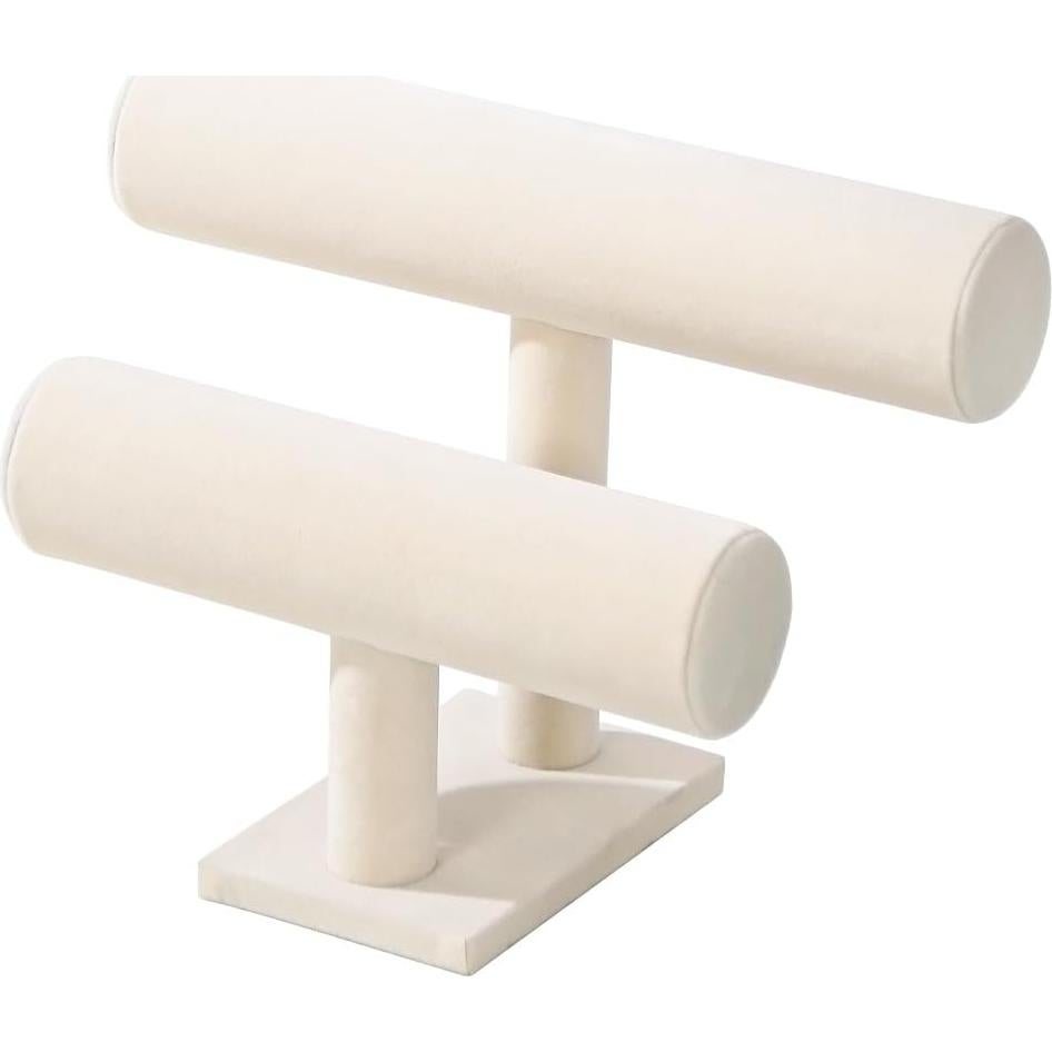 Soporte de Joyería Coward 2 Niveles Terciopelo Beige