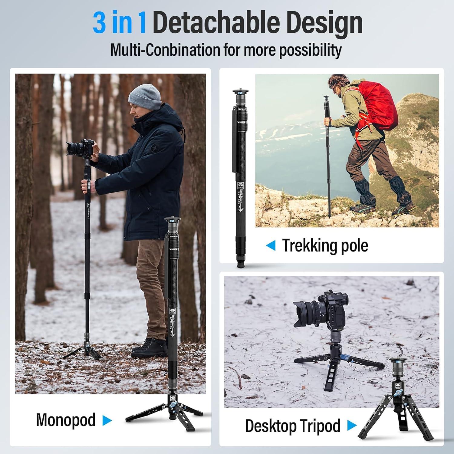 Monopie Profesional SIRUI SVM-145 Fibra de Carbono 145 cm