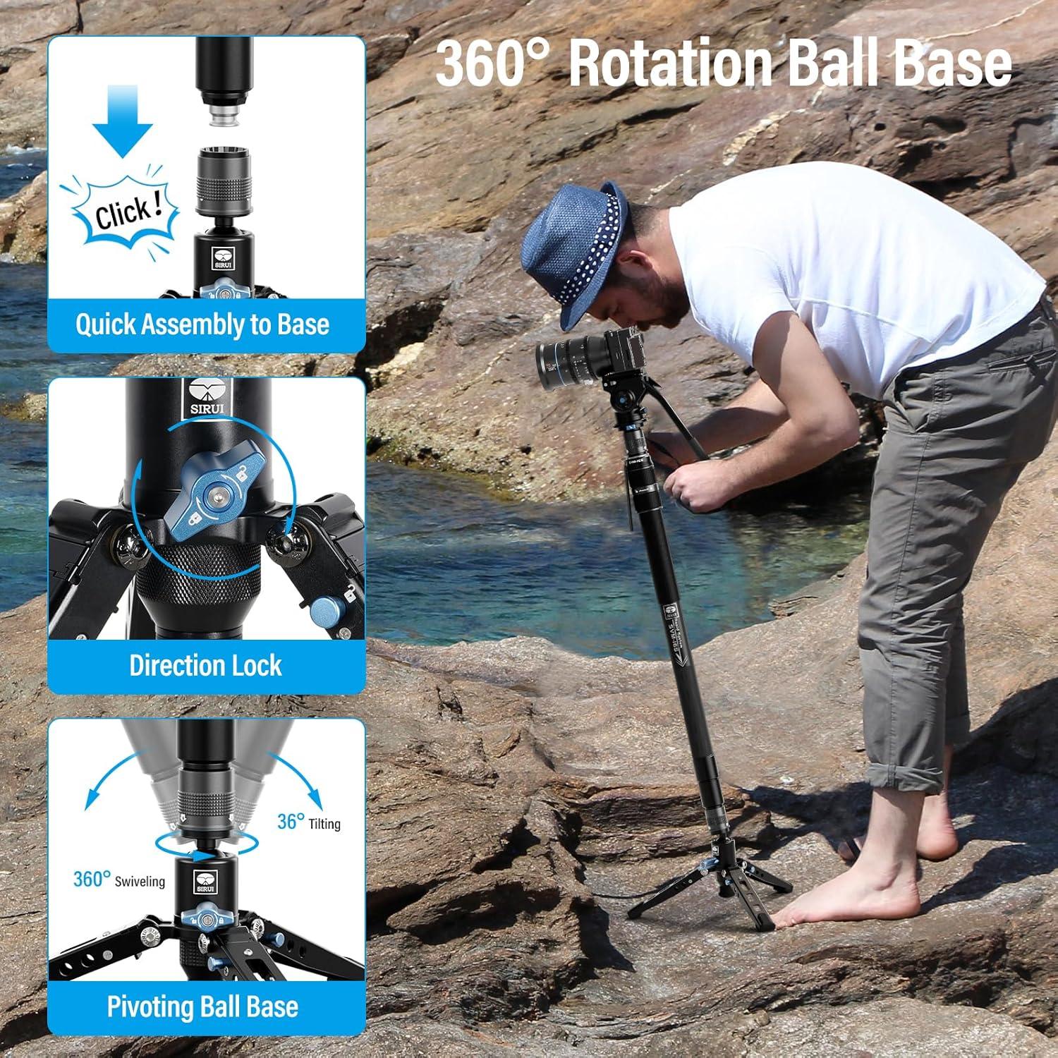 Monopie Profesional SIRUI SVM-145 Fibra de Carbono 145 cm