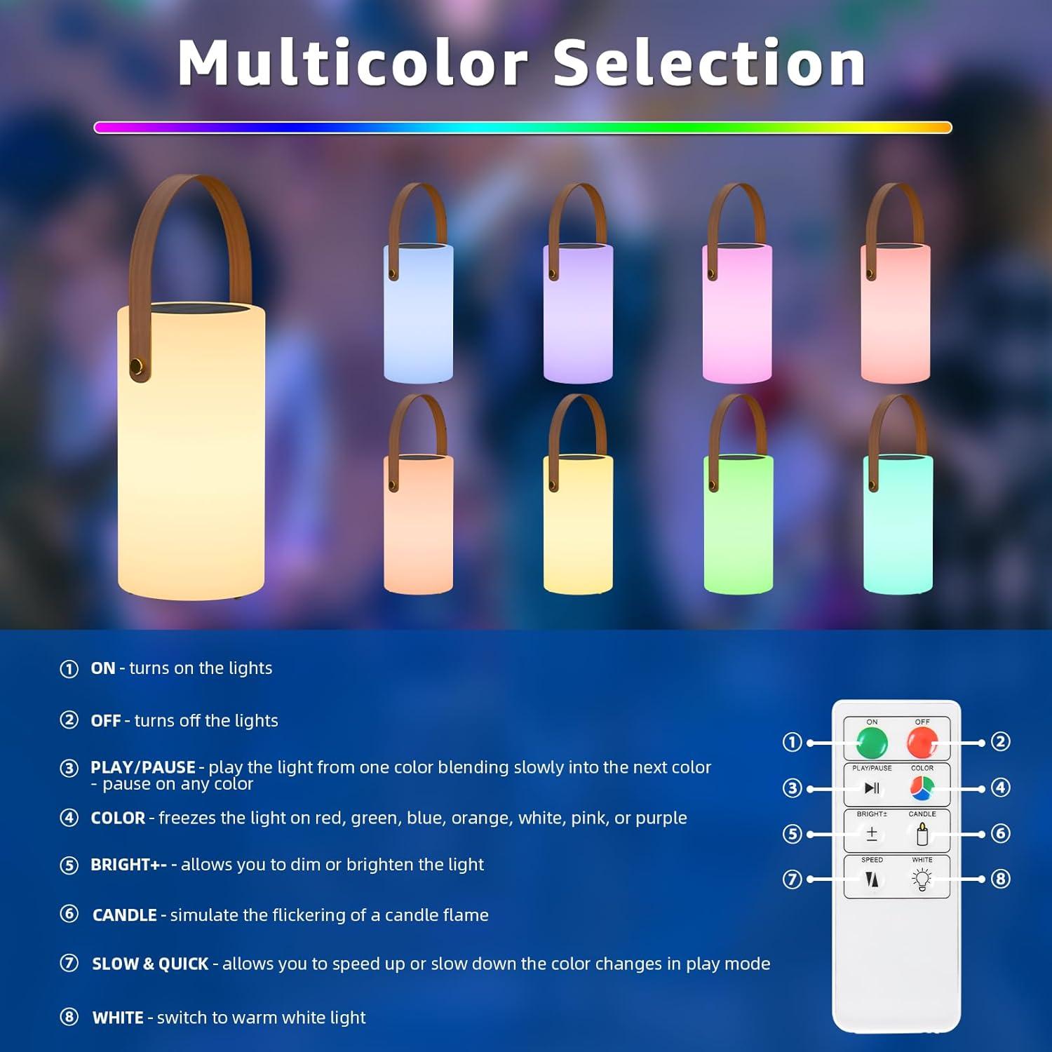 Lámpara de Mesa Solar uuffoo PBG-1427 LED Recargable IP44