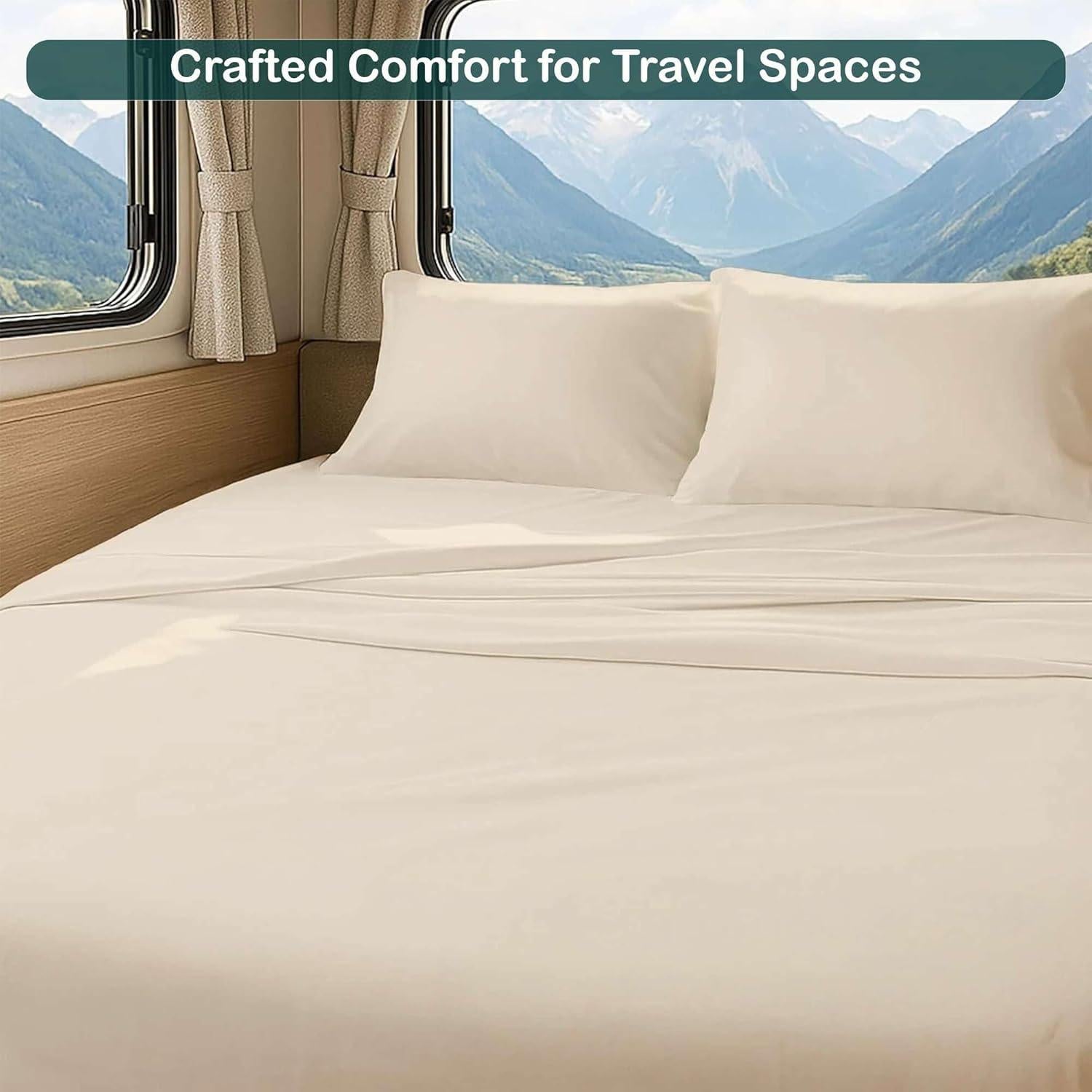 Juego de Sábanas Premium Algodón Egipcio NON Sticky 4 Piezas 60x75