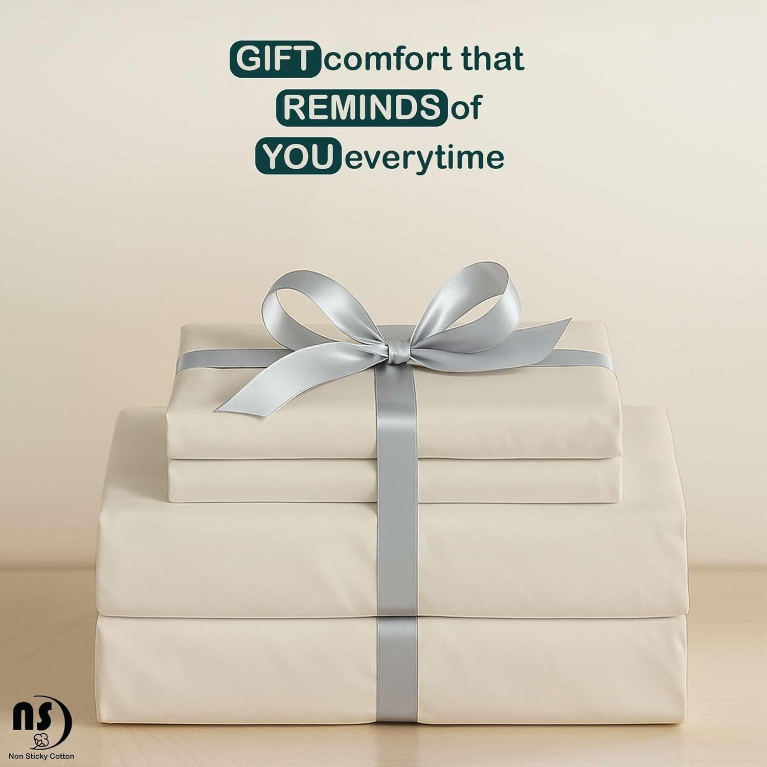 Juego de Sábanas Premium Algodón Egipcio NON Sticky 4 Piezas 60x75