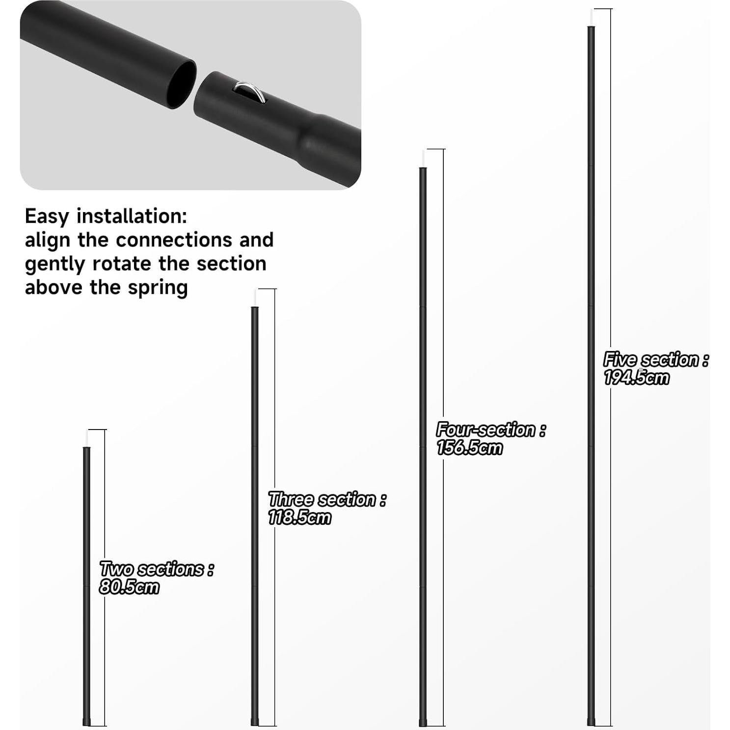 Postes Telescópicos Ajustables SAN LIKE para Tienda Camping