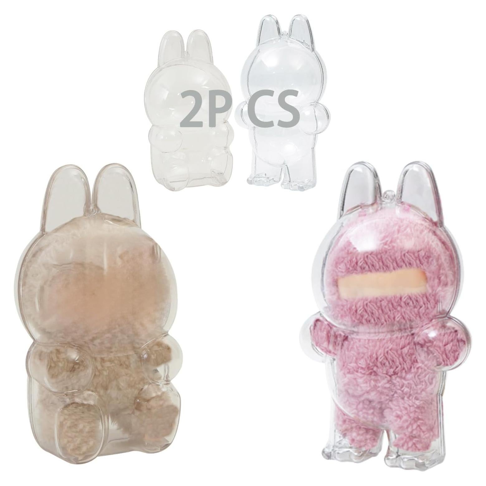Funda Protectora para Figuras LABUBU 2PCS PVC Transparente