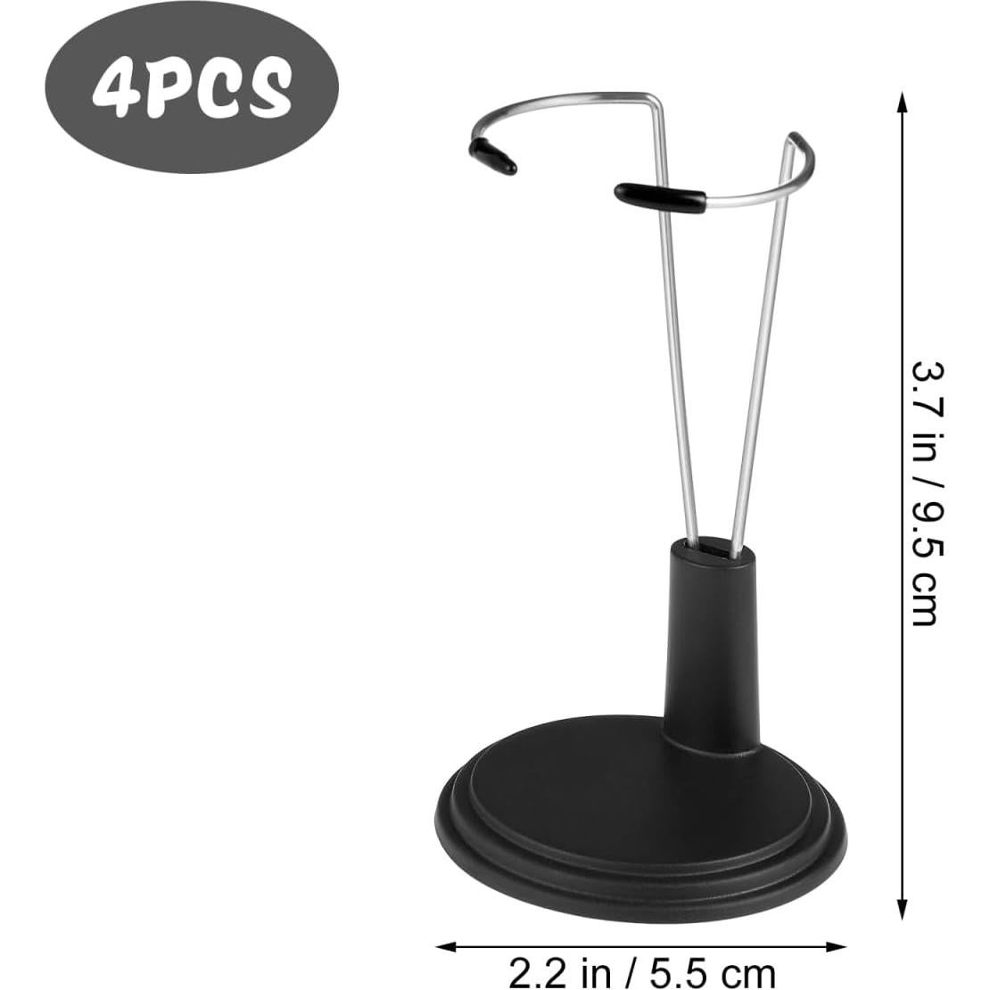 Soporte para Muñecas TOYANDONA 4 Piezas Ajustable Negro