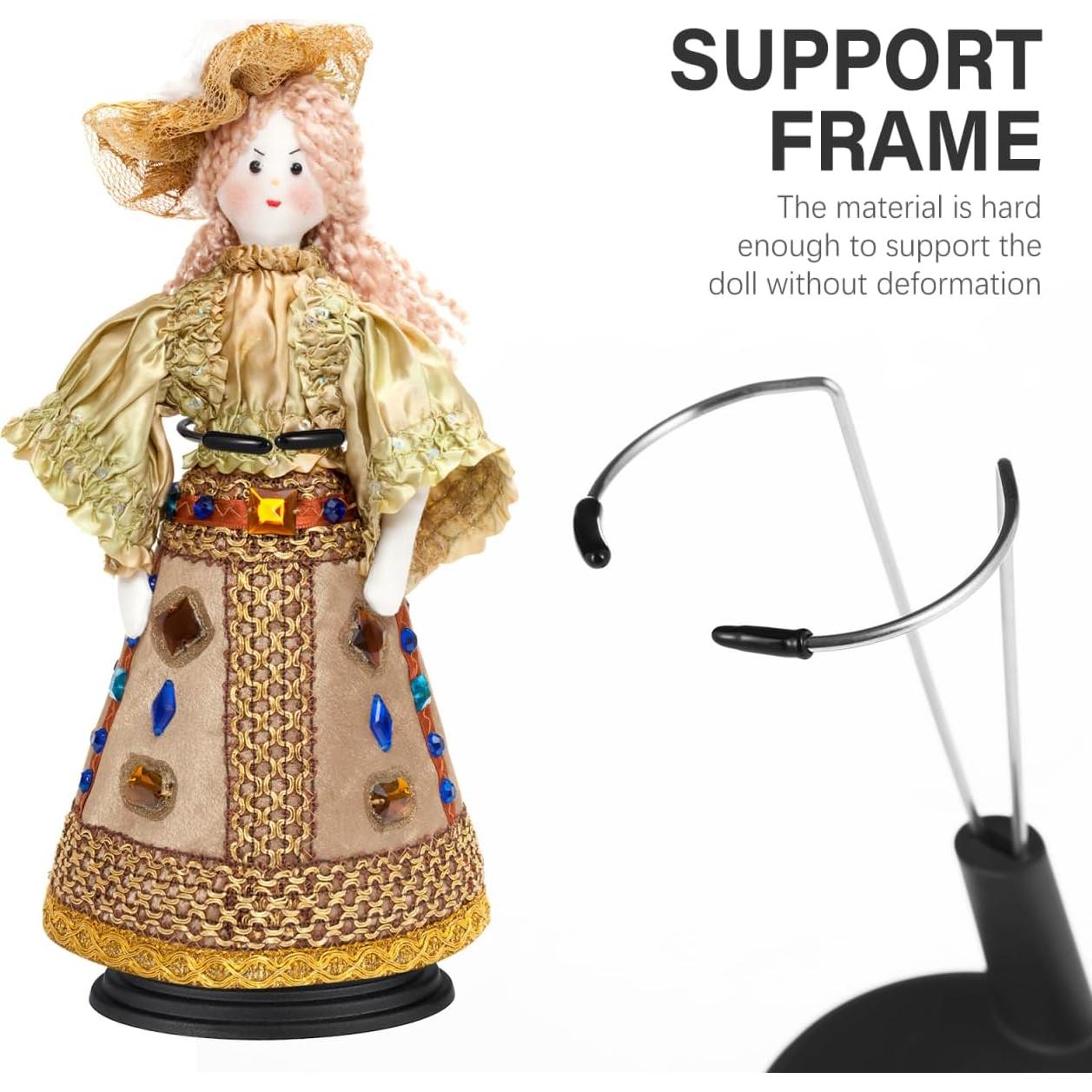 Soporte para Muñecas TOYANDONA 4 Piezas Ajustable Negro