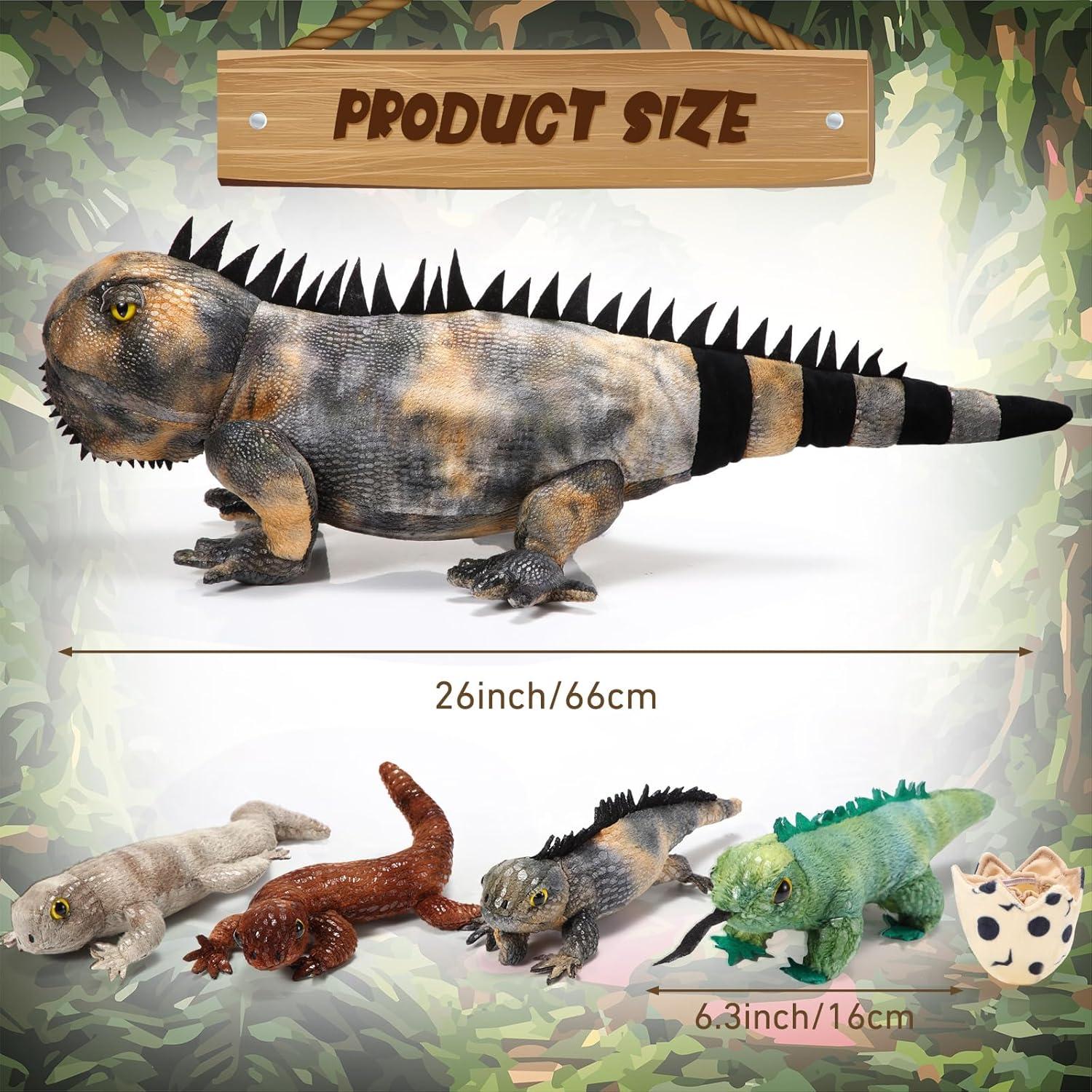 Conjunto de Juguetes de Peluche Iguana Lenwen 5 Piezas 66 cm