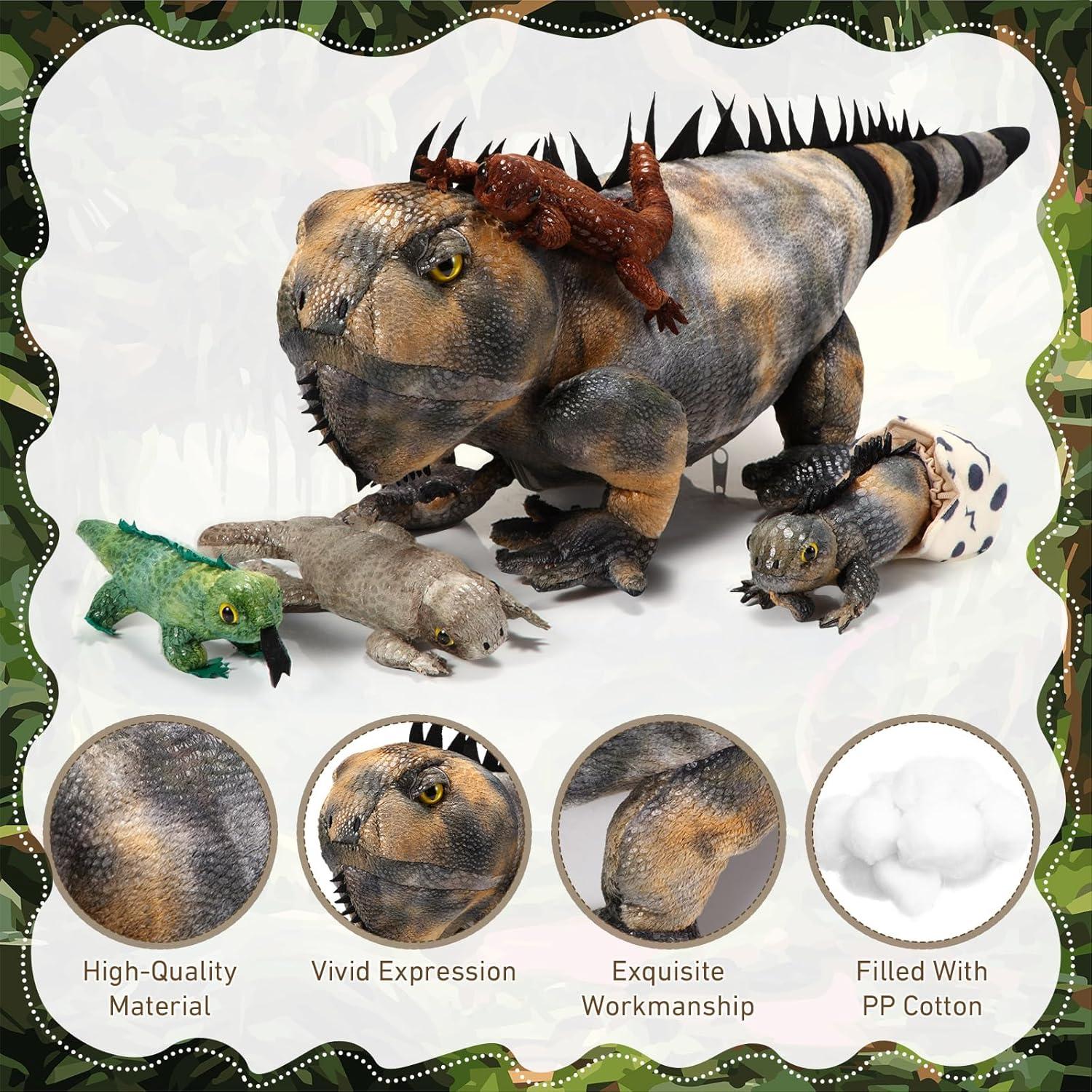 Conjunto de Juguetes de Peluche Iguana Lenwen 5 Piezas 66 cm
