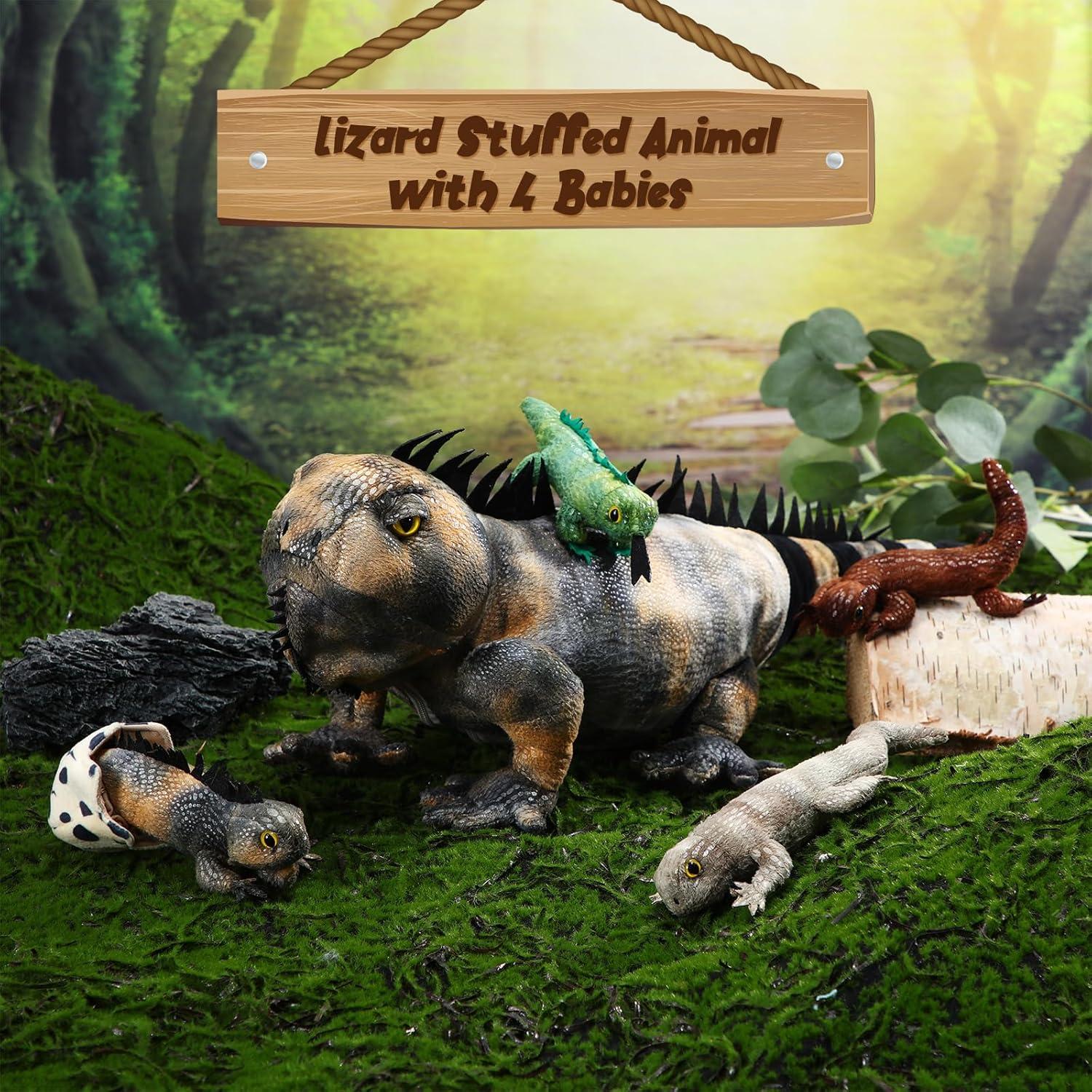 Conjunto de Juguetes de Peluche Iguana Lenwen 5 Piezas 66 cm