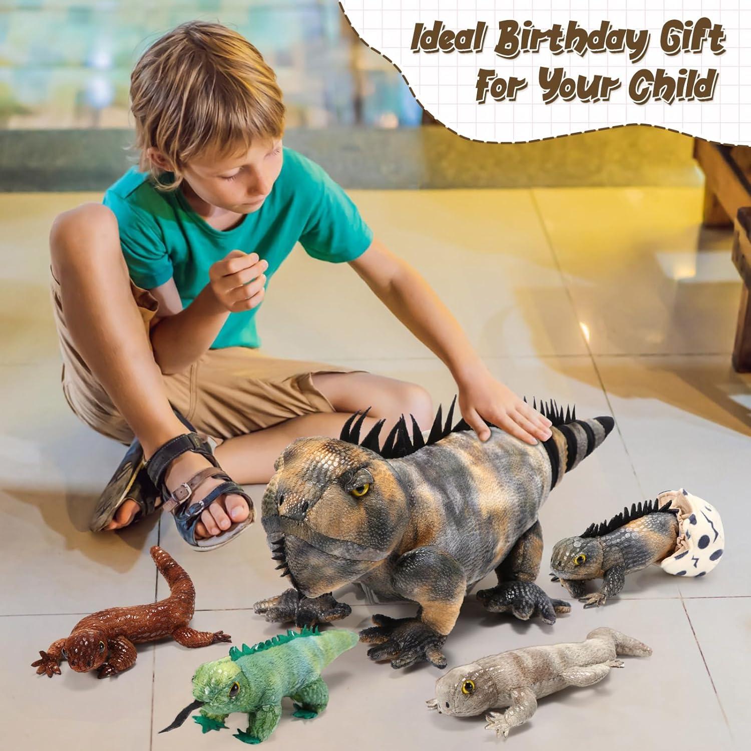 Conjunto de Juguetes de Peluche Iguana Lenwen 5 Piezas 66 cm