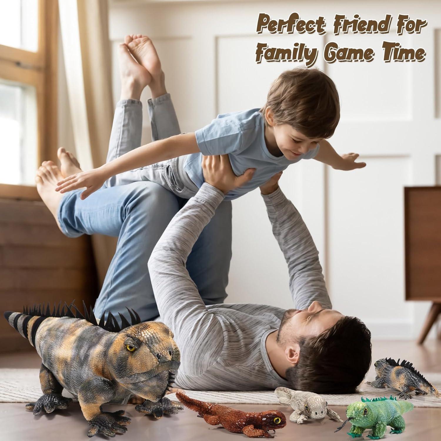 Conjunto de Juguetes de Peluche Iguana Lenwen 5 Piezas 66 cm