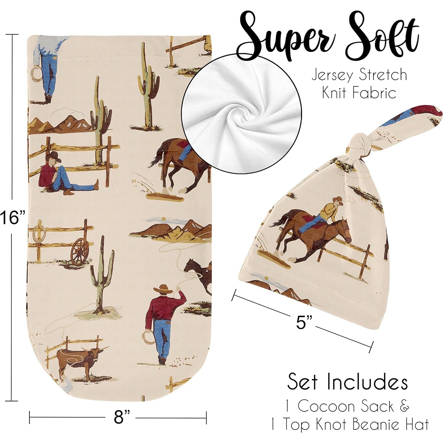 Conjunto Capullo y Sombrero Beanie Sweet Jojo Designs Vaquero