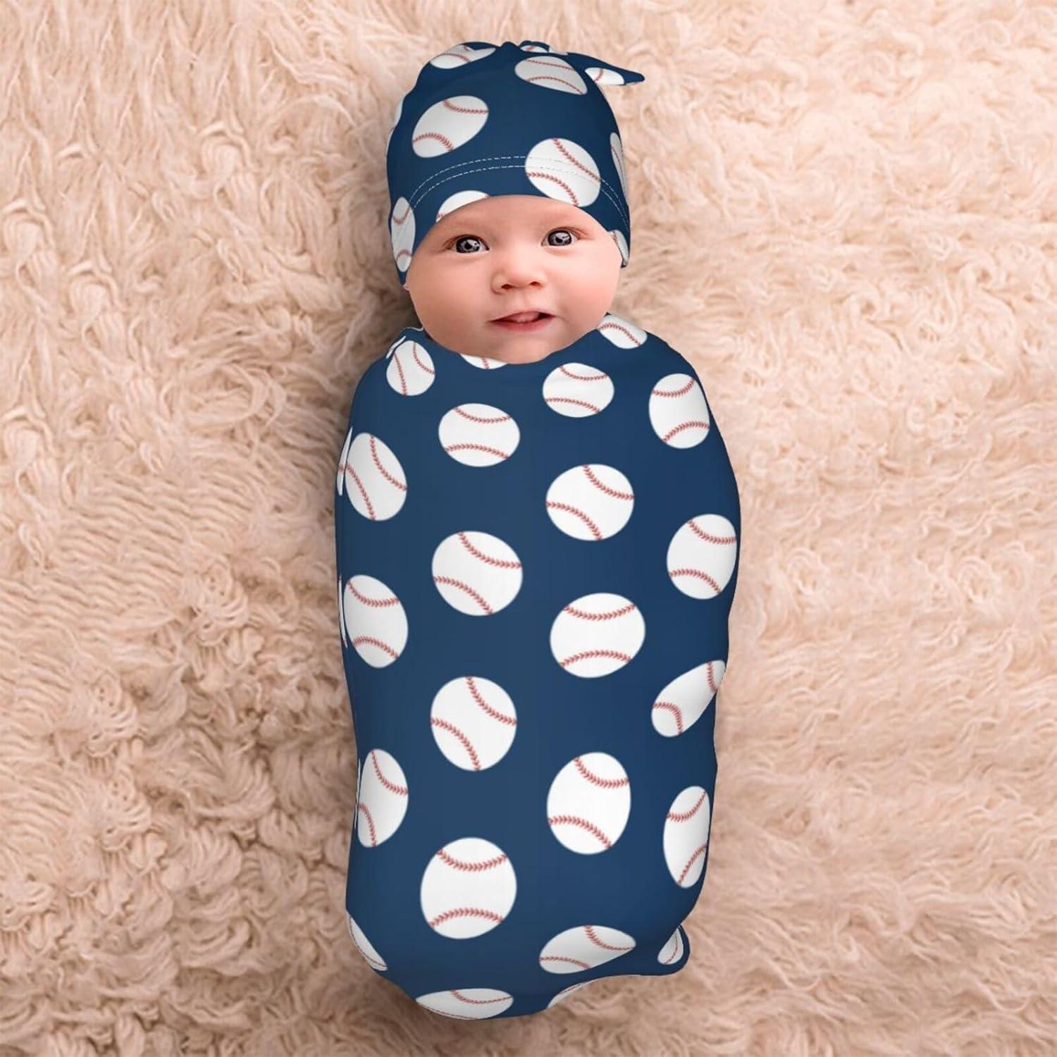 Manta de Envoltura para Bebés Broiteid Béisbol 29x53 cm