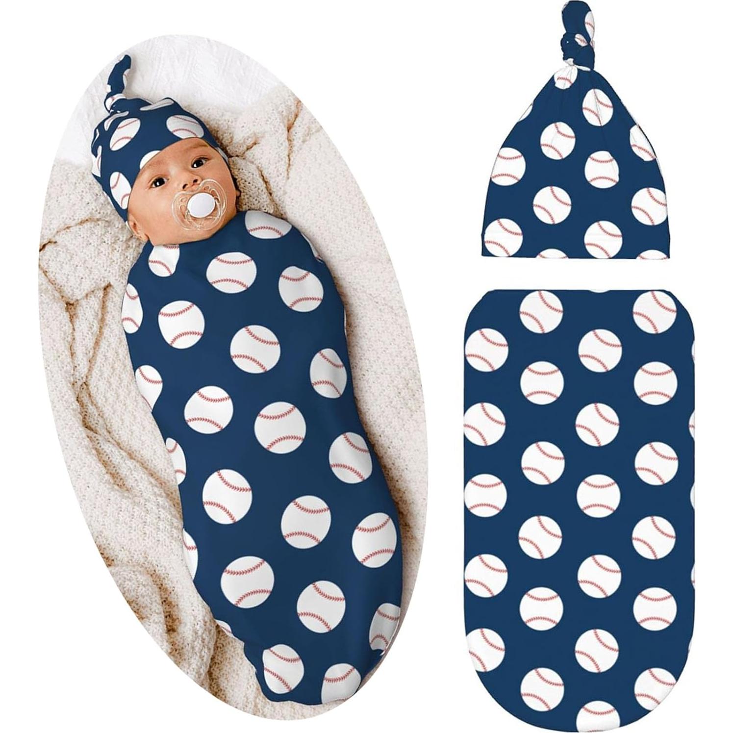 Manta de Envoltura para Bebés Broiteid Béisbol 29x53 cm