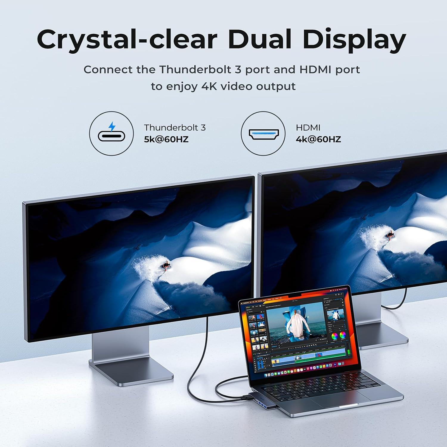 Hub USB C GIISSMO 7-en-2 para MacBook Pro/Air 4K HDMI