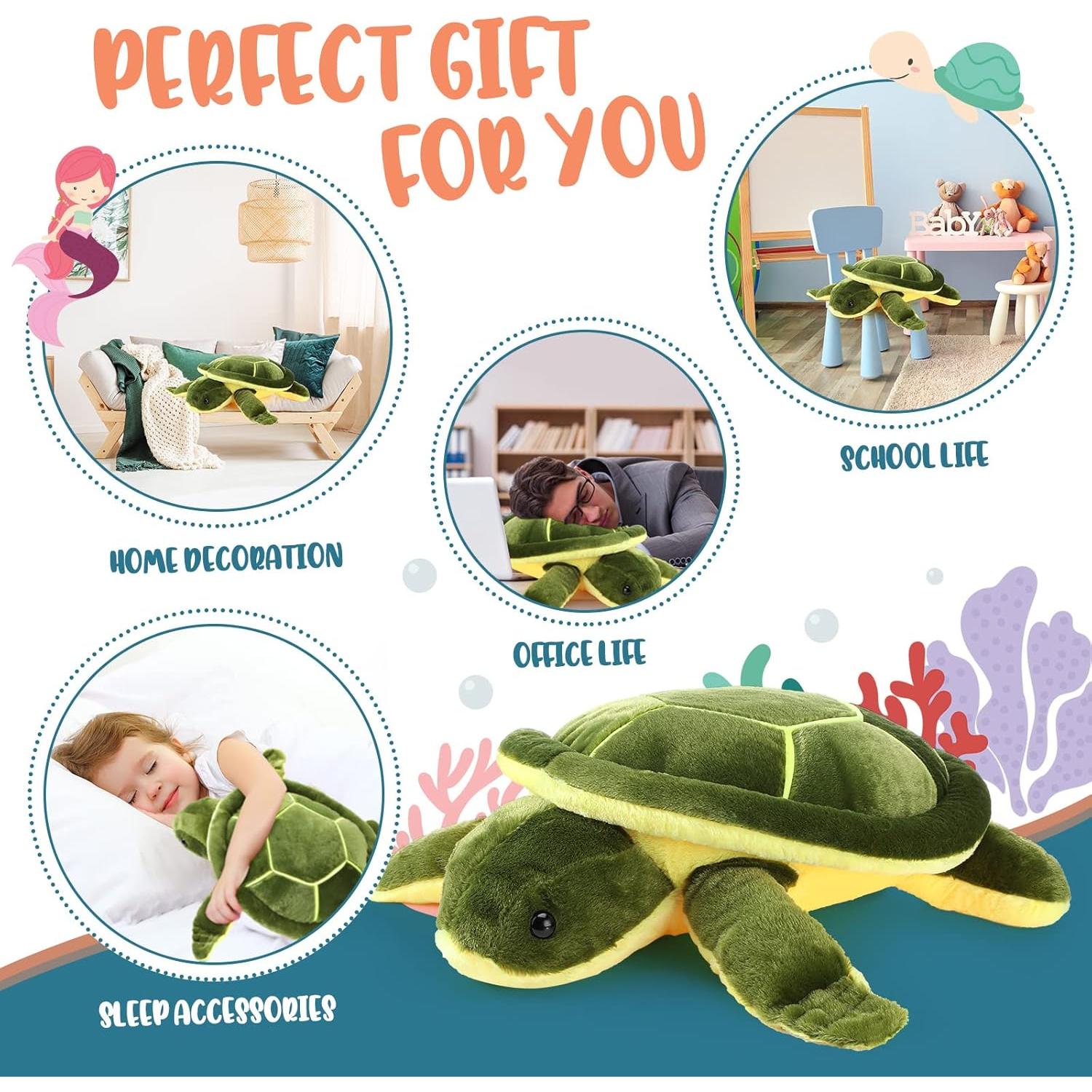 Tortuga de Peluche Civaner 30 cm Almohada Suave para Niños