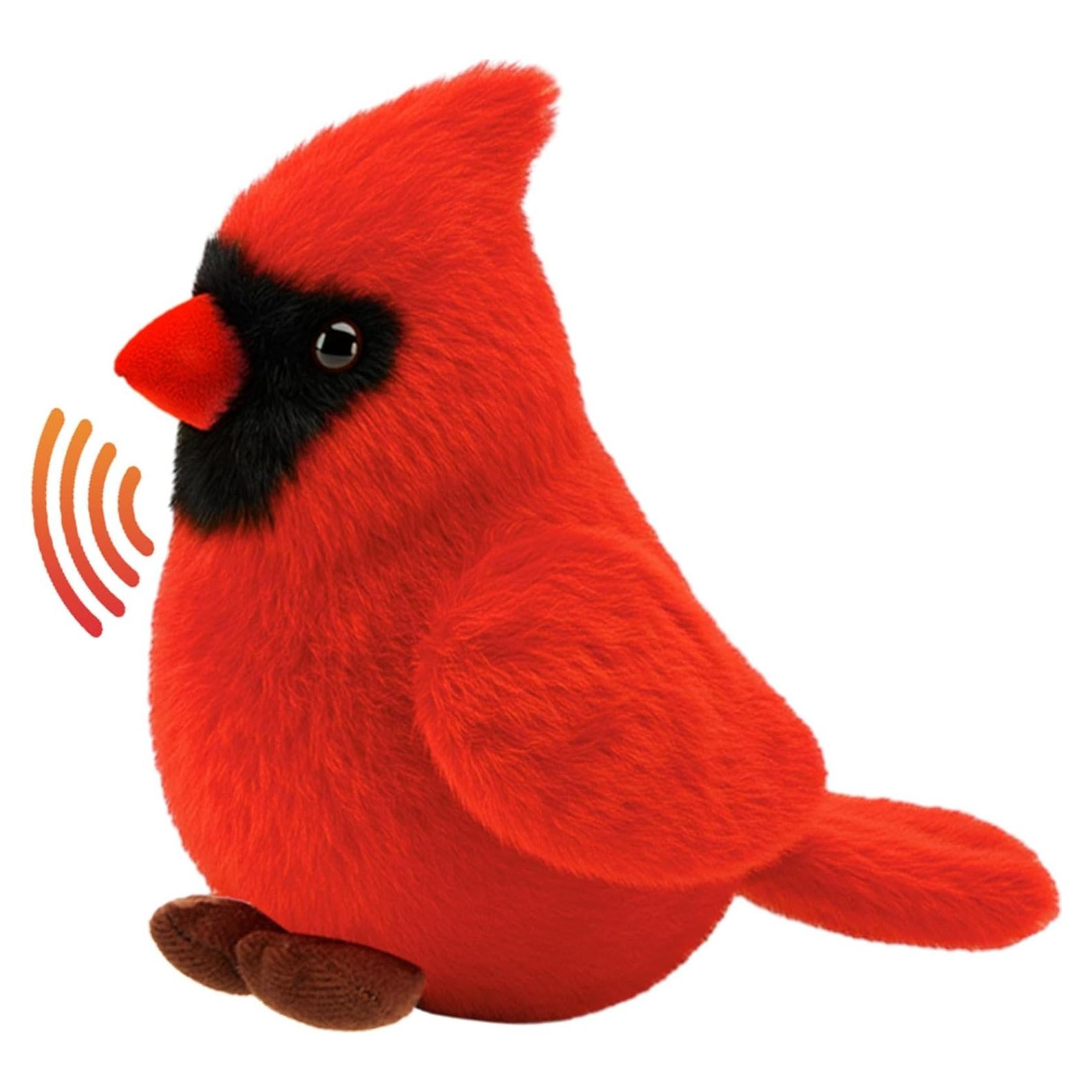 Peluche Cardinal con Sonido Realista PullCrease 10 cm