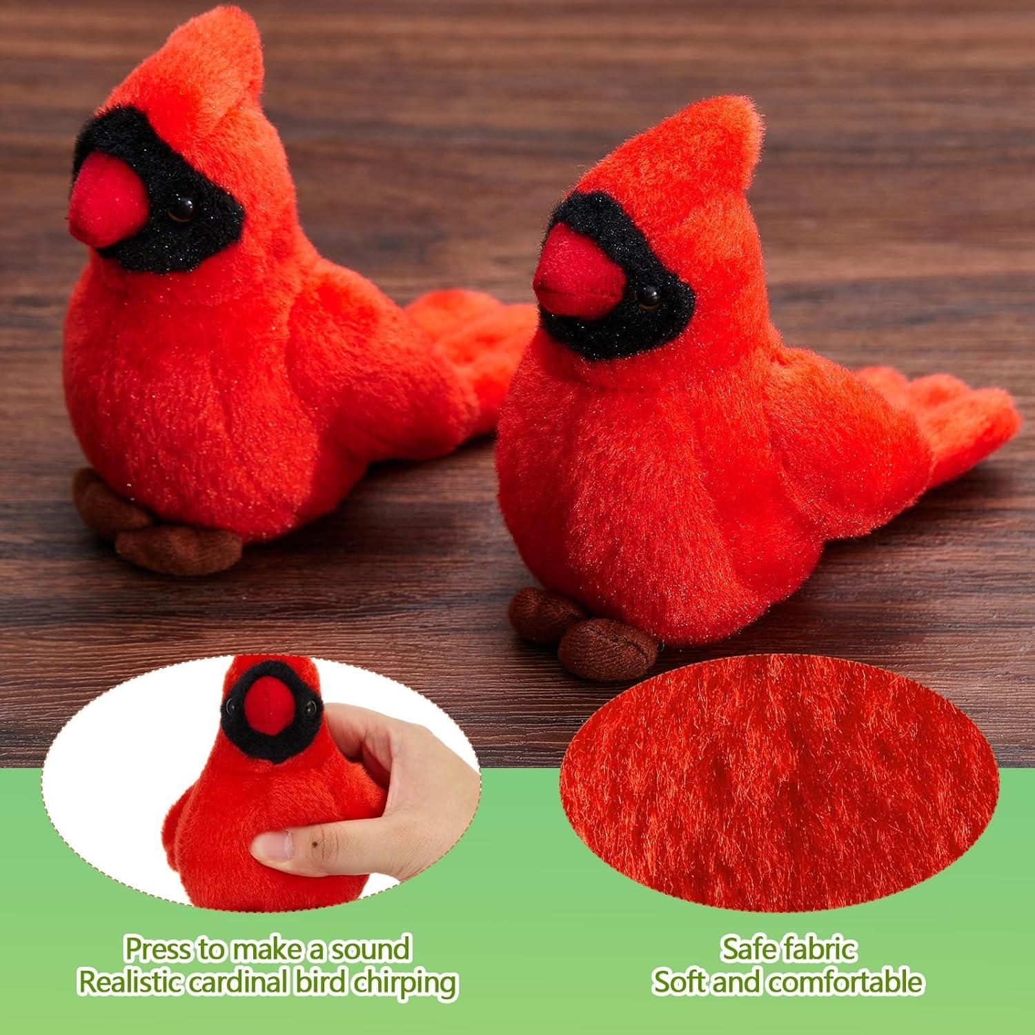 Peluche Cardinal con Sonido Realista PullCrease 10 cm