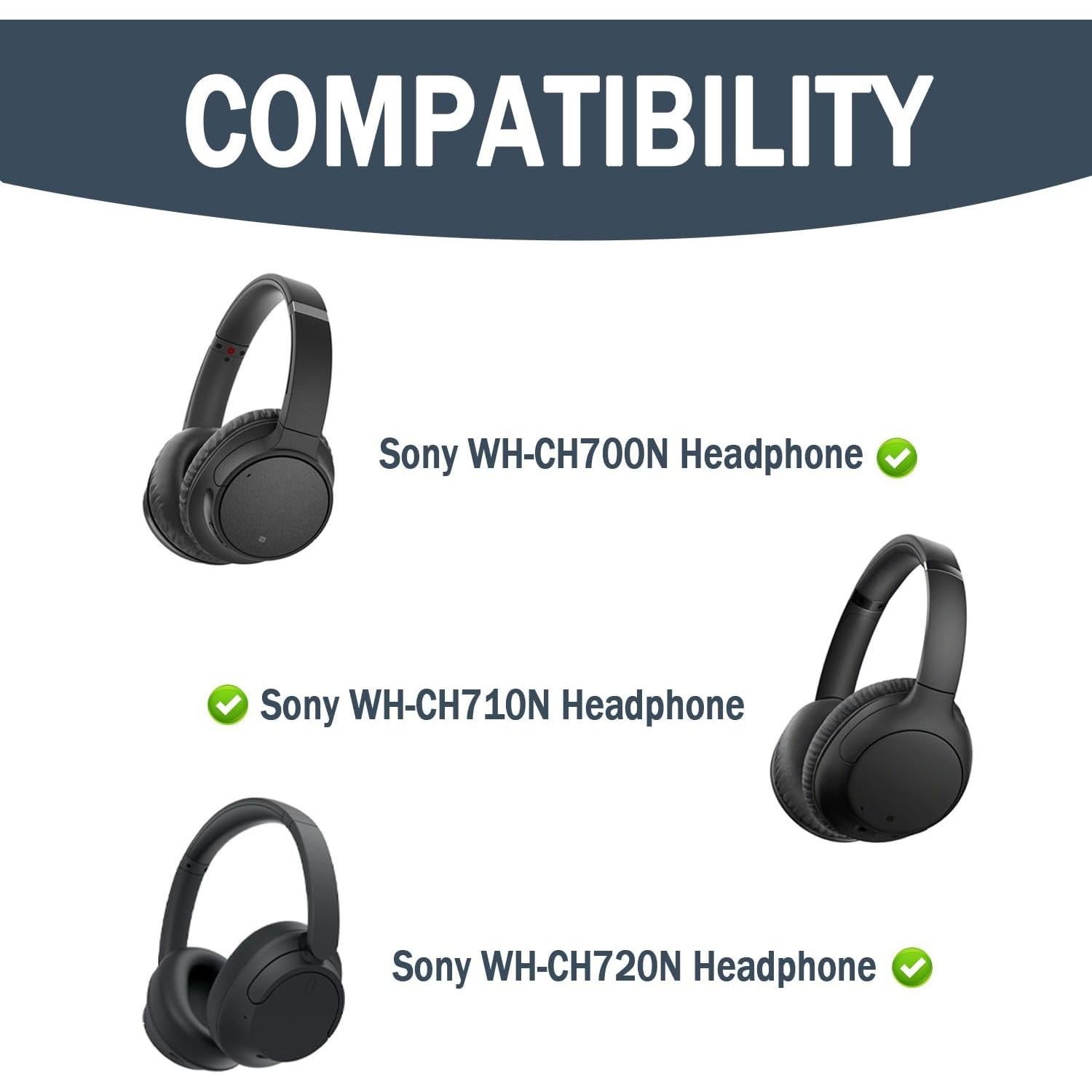 Almohadillas de Repuesto Niukeke para Auriculares Sony WH-CH700N/WH-CH710N/WH-CH720N - Negro