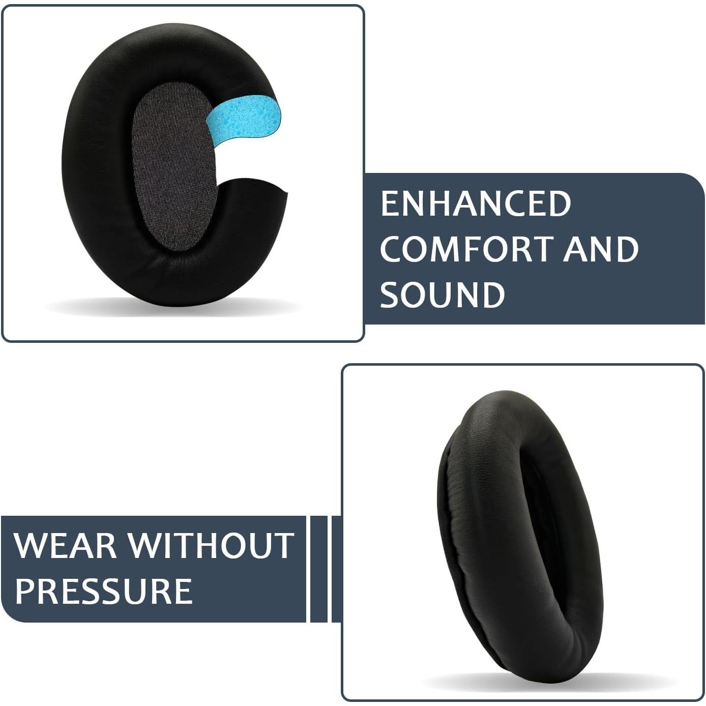 Almohadillas de Repuesto Niukeke para Auriculares Sony WH-CH700N/WH-CH710N/WH-CH720N - Negro