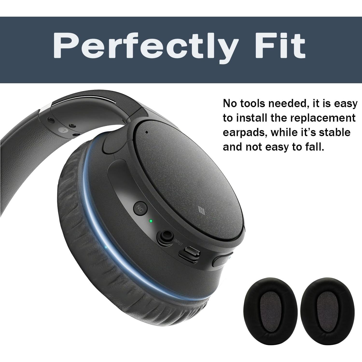 Almohadillas de Repuesto Niukeke para Auriculares Sony WH-CH700N/WH-CH710N/WH-CH720N - Negro