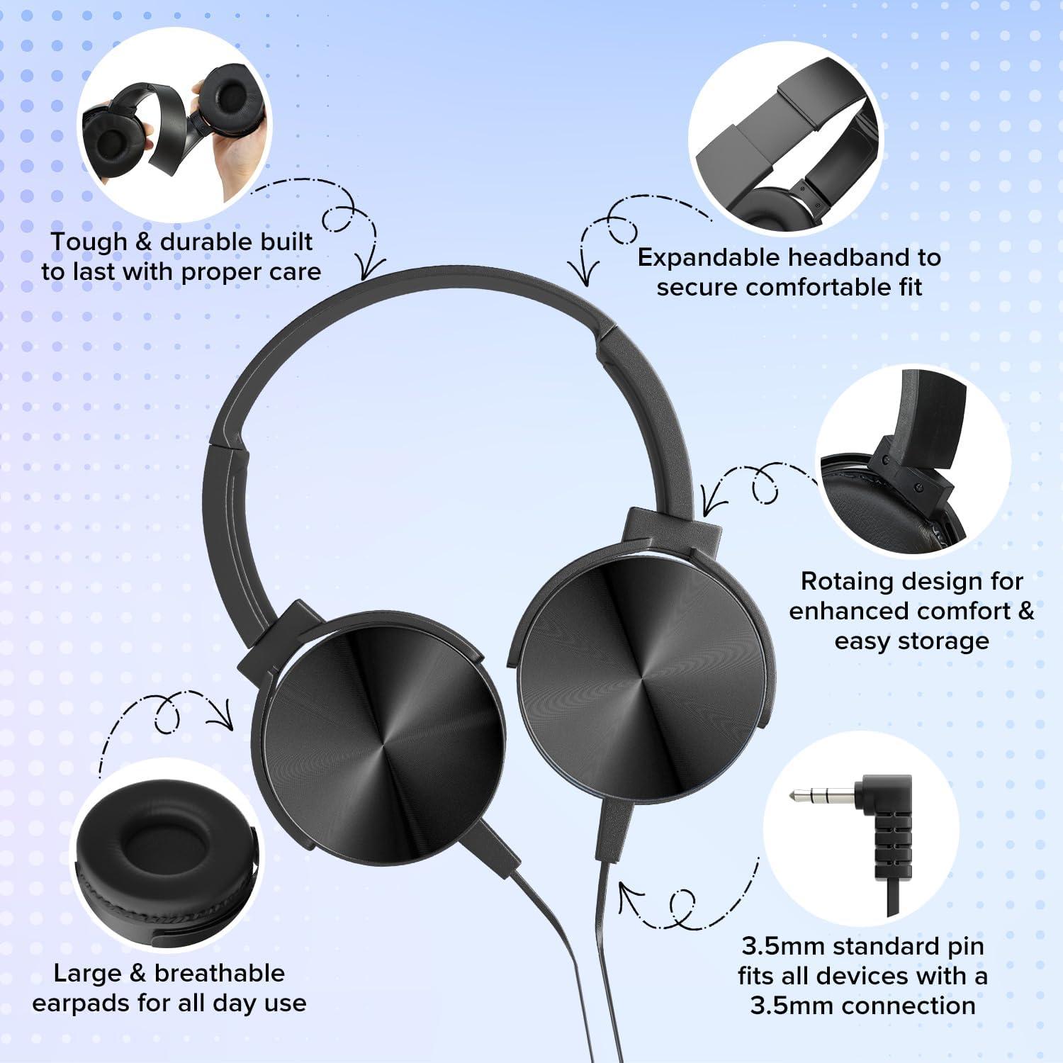 Auriculares con Cable MKDTNJT HTC004 para Niños - Paquete de 5