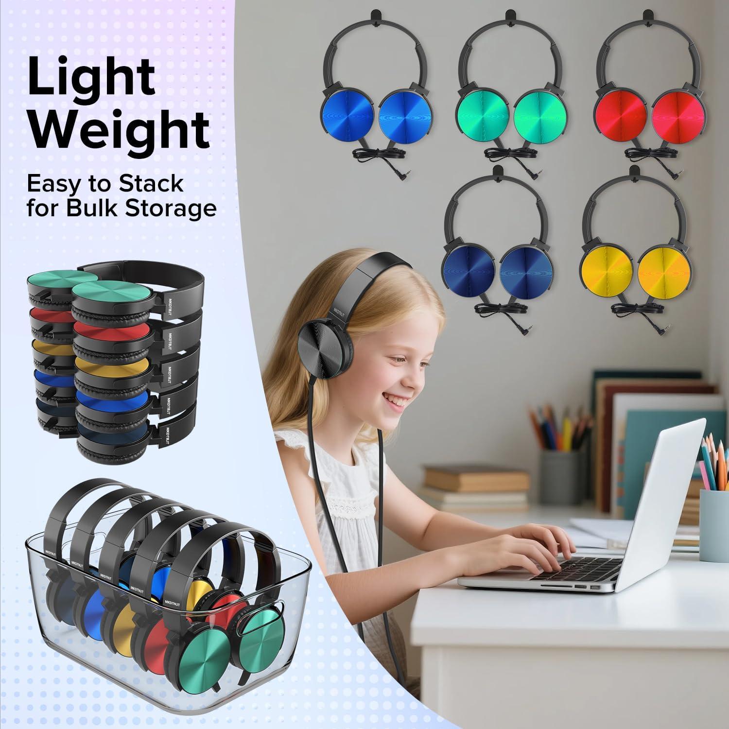 Auriculares con Cable MKDTNJT HTC004 para Niños - Paquete de 5