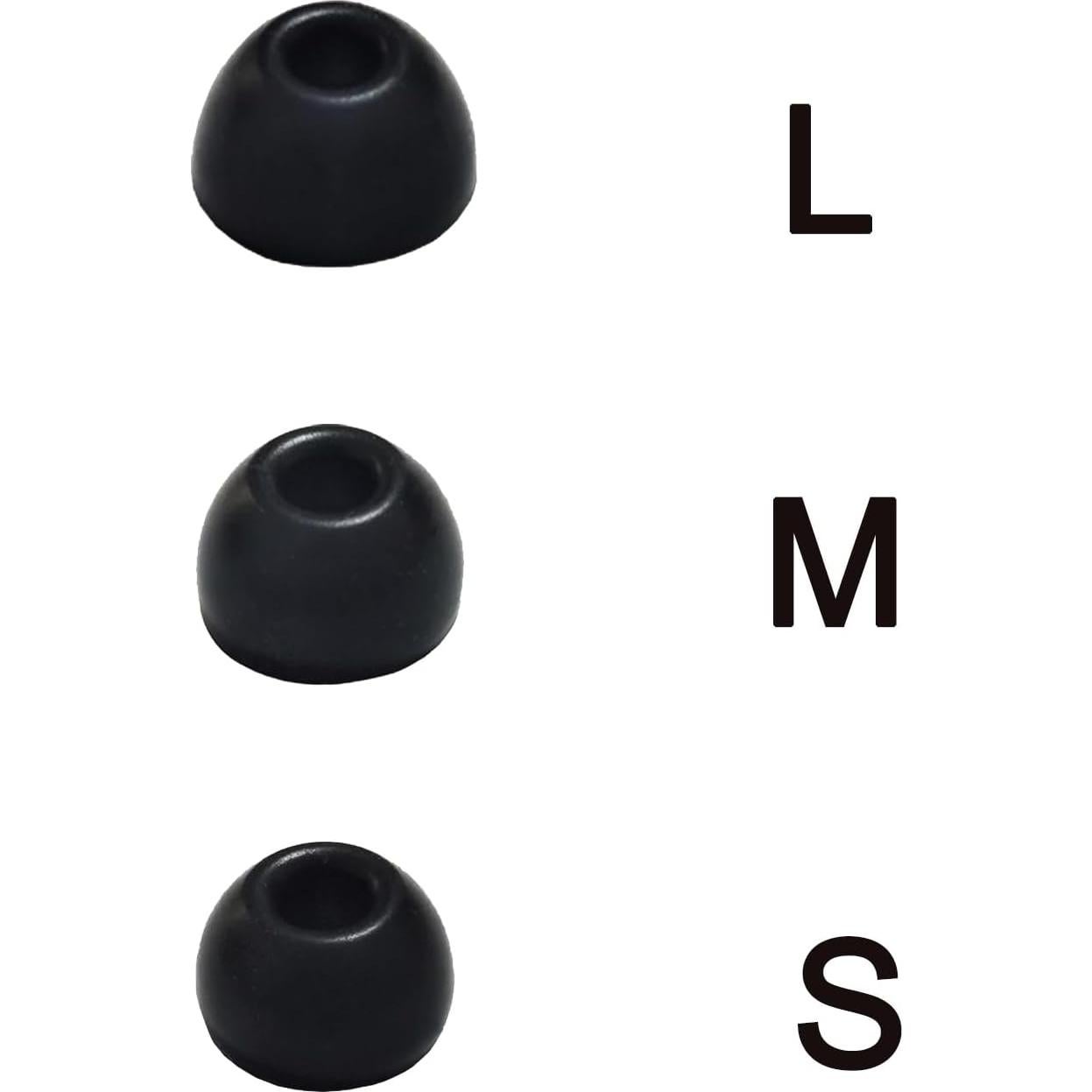 Silicone Ear Tips for Beats Studio Buds+Replacement Earbuds Tips for Beats Studio Buds/Fit Pro/Solo Buds Replacement Tips for Beats Earbuds, 6 Pairs Black