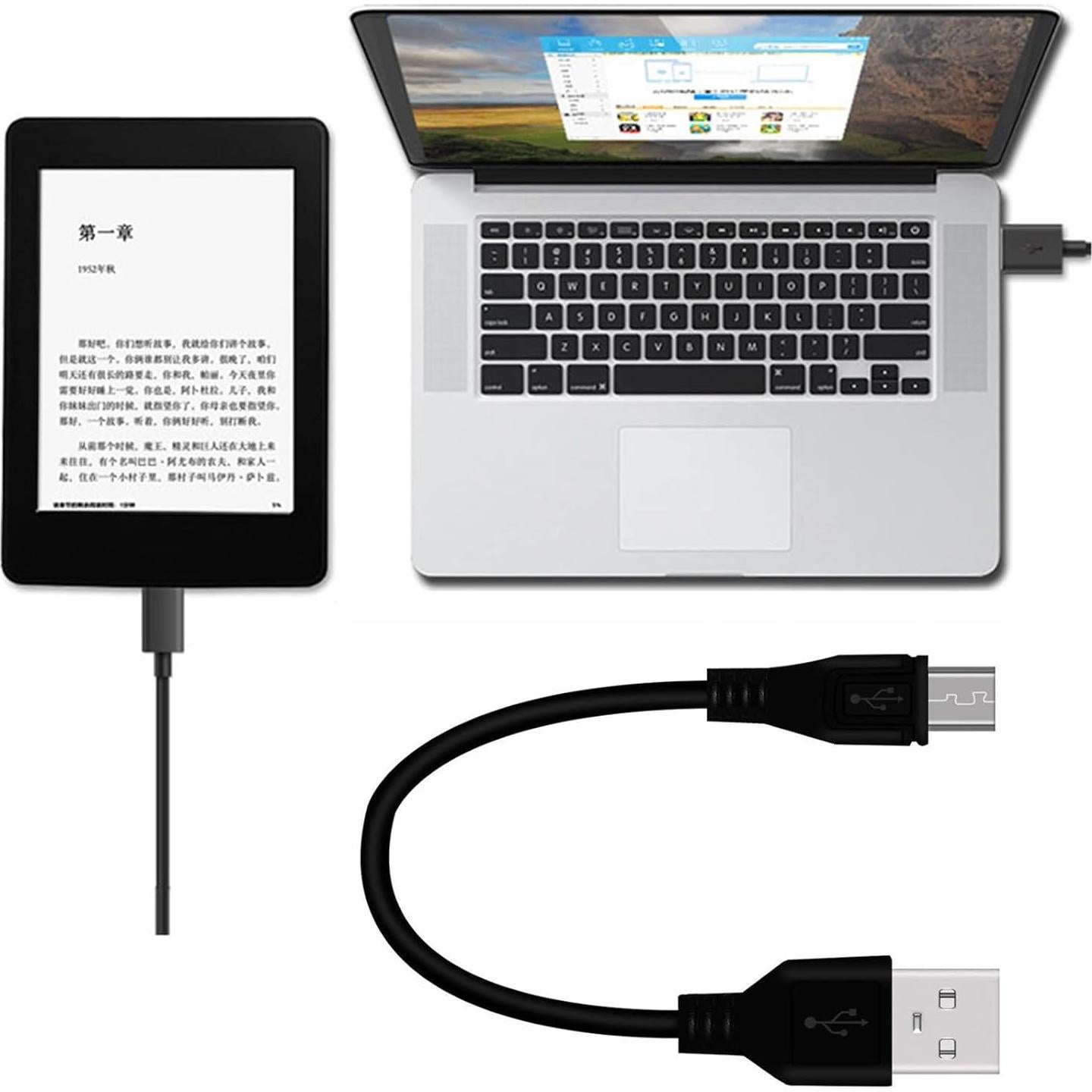 Cable de Carga USB a Micro USB Saipomor 20cm Negro