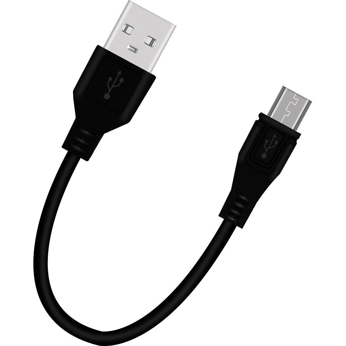 Cable de Carga USB a Micro USB Saipomor 20cm Negro