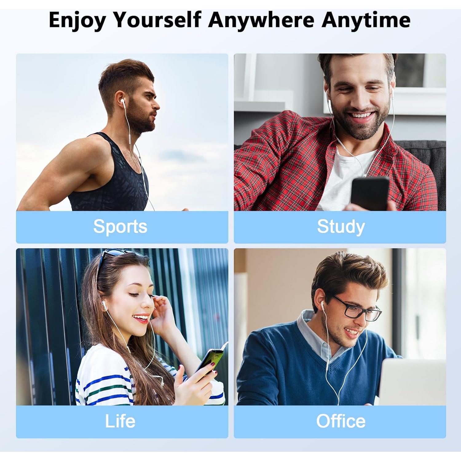 Auriculares con Cable IIOZO para iPhone 2 Unidades con Micrófono