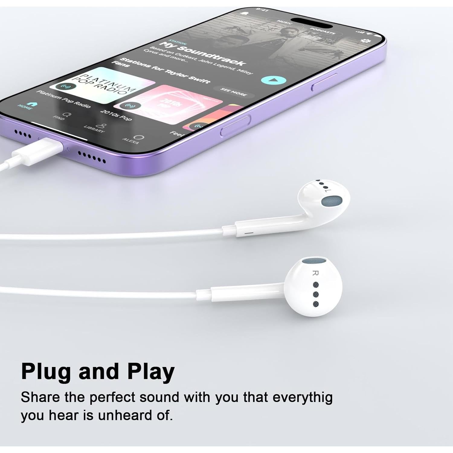 Auriculares con Cable IIOZO para iPhone 2 Unidades con Micrófono